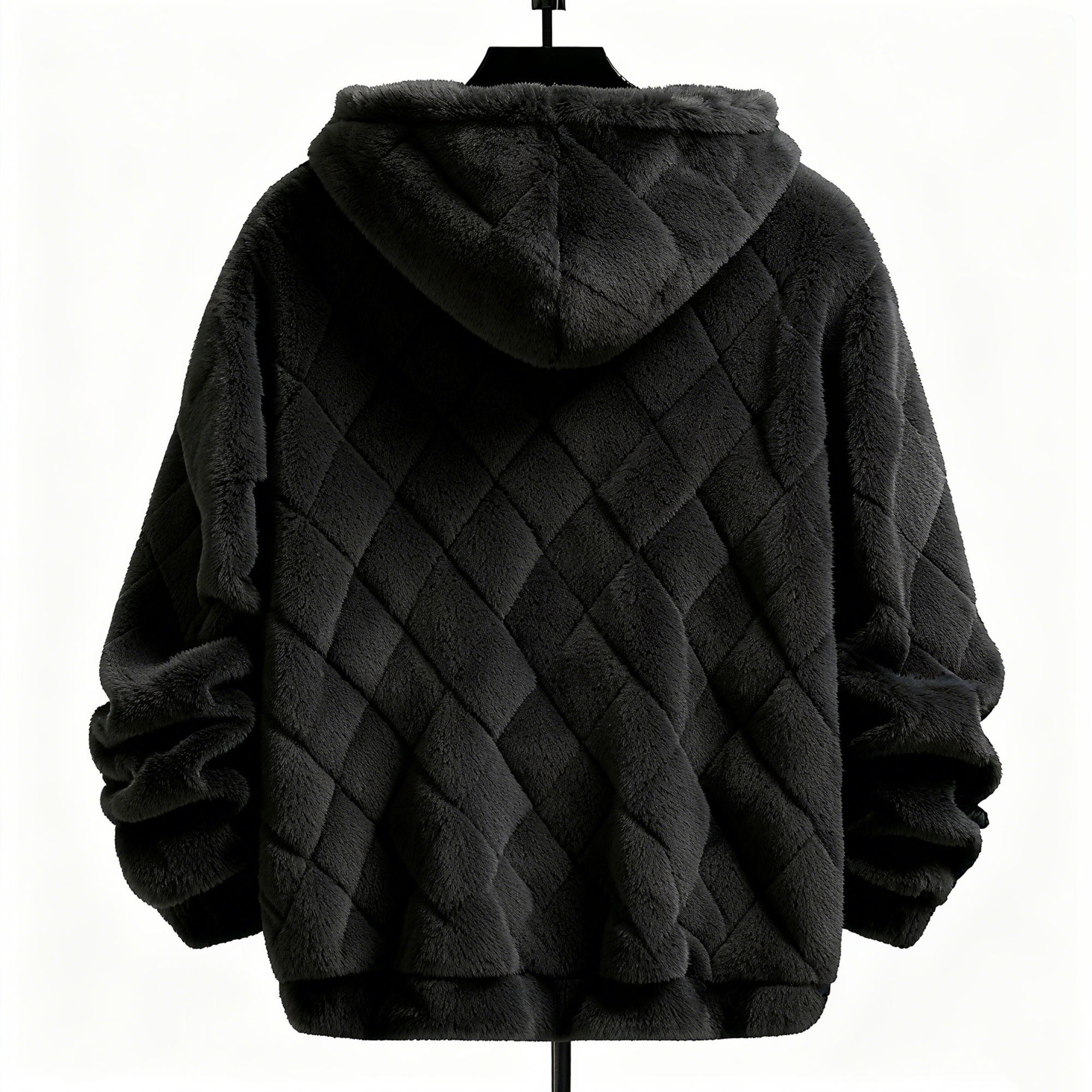 Kikimode Plush Fleece Hoodie - Ultra-Soft 100% Polyester Pullover for Cozy Winter & Leisure