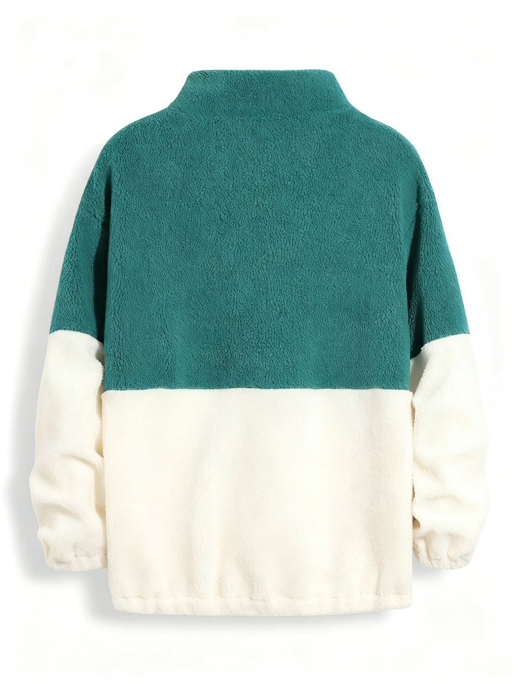 Men's Color-Block Fleece Pullover: Embrace Warmth & Style in Casual Comfort