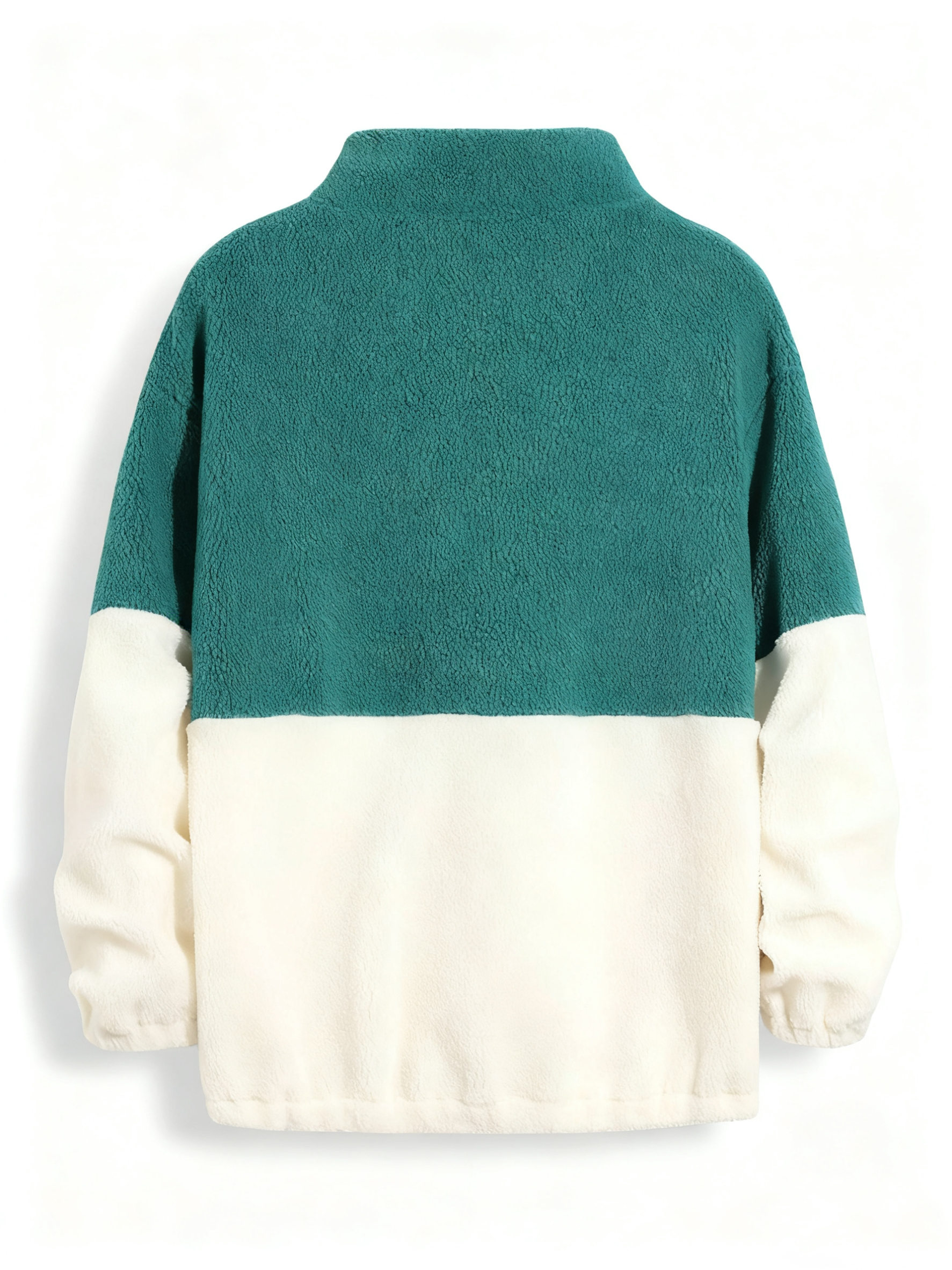 Men's Color-Block Fleece Pullover: Embrace Warmth & Style in Casual Comfort