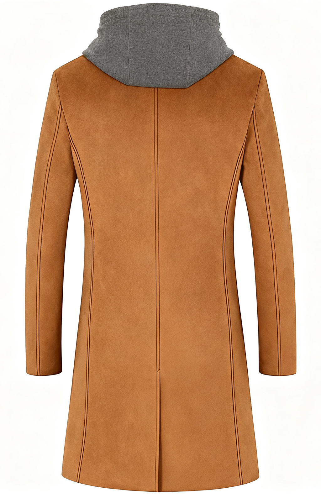 Men's Wool-Blend Trench Coat with Detachable Hood - Redefine Winter Fashion with Unparalleled Style & Functionality