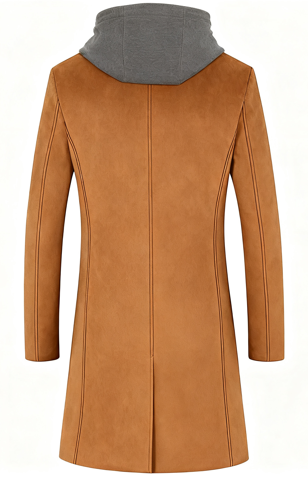 Men's Wool-Blend Trench Coat with Detachable Hood - Redefine Winter Fashion with Unparalleled Style & Functionality