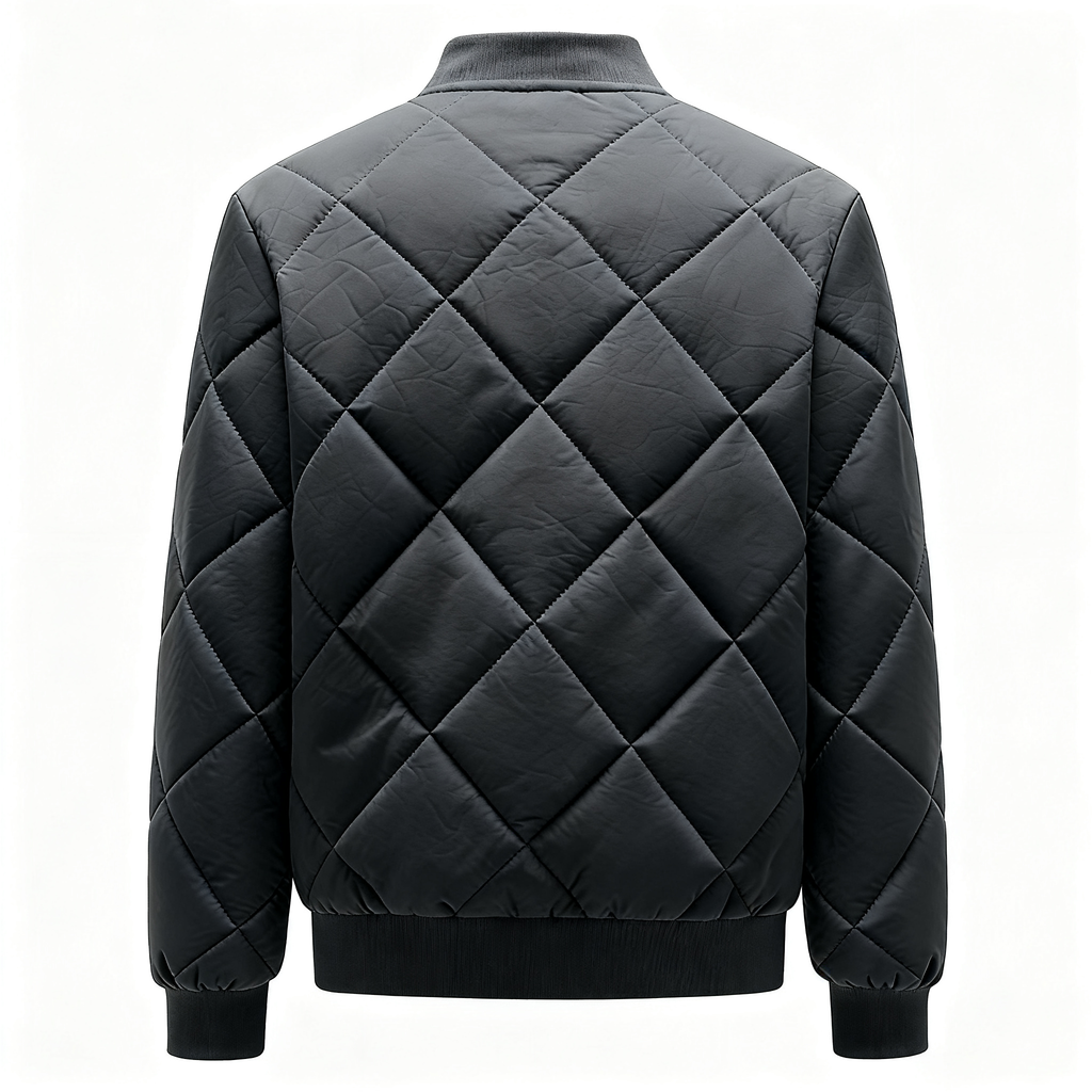Men's Quilted Bomber Jacket - Stay Stylish & Warm This Season