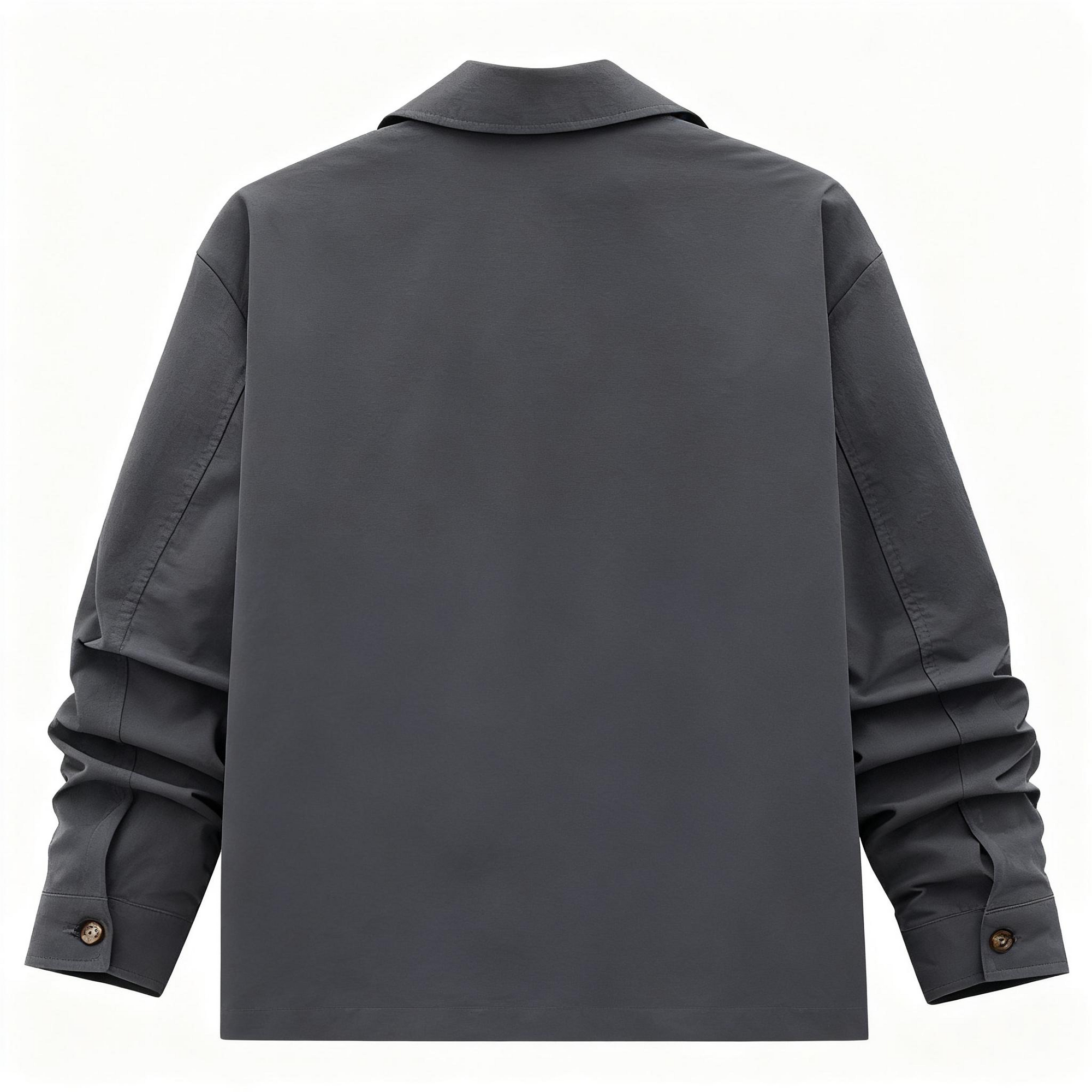 Men's Grey Casual Set - Jacket & Cargo Pants Combo for Effortless Street Style & Daily Comfort