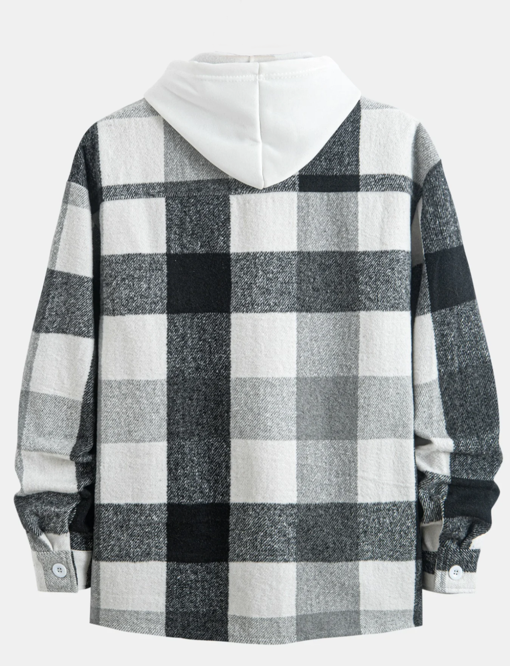 Men's Plaid Shirt Jacket & Hoodie Set