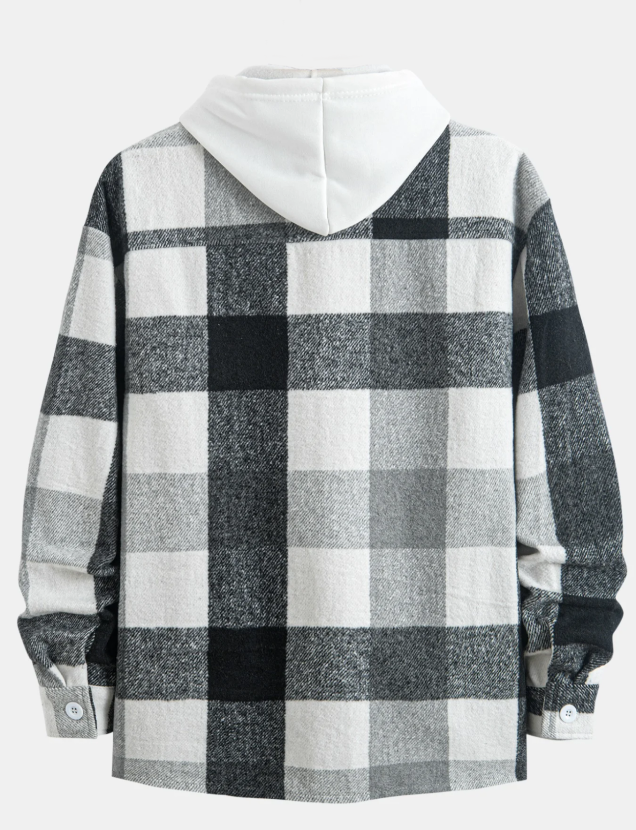 Men's Plaid Shirt Jacket & Hoodie Set