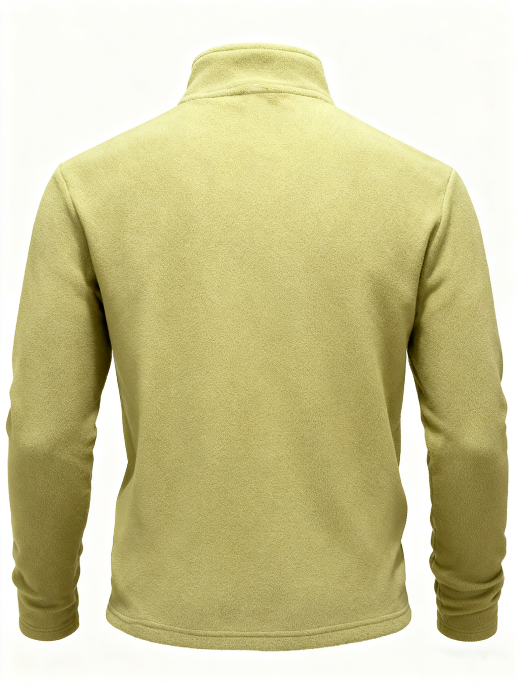 Men's Olive Green Half-Zip Pullover - Business Casual Fleece Sweater for Office, Outdoor & Smart-Casual Engagements