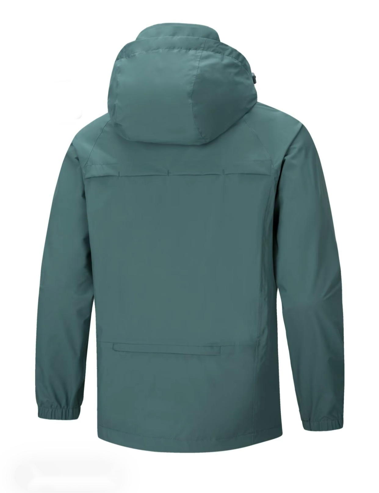 Men's Teal Waterproof Windproof Jacket - Hooded Outdoor Raincoat for Hiking, Travel & All-Weather Adventures