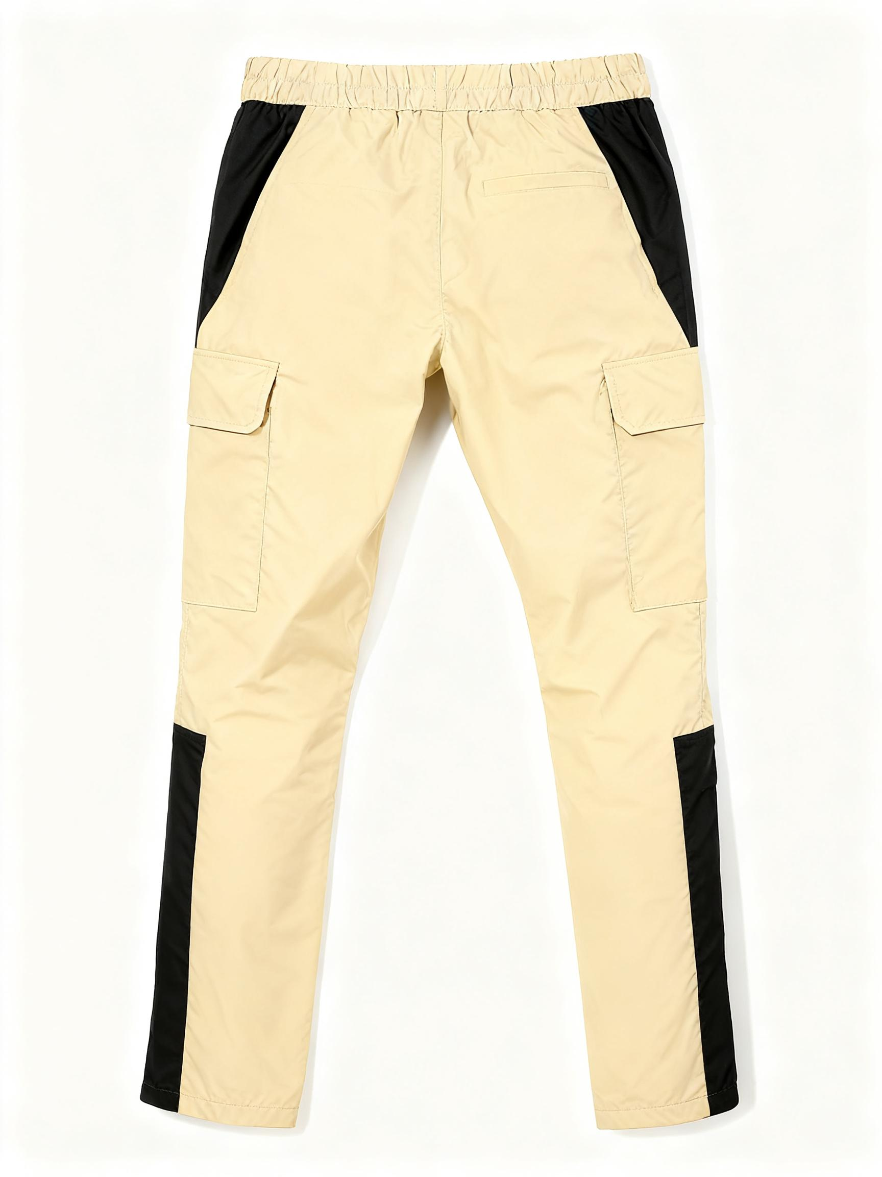 Men's Color-Block Cargo Pants - Urban Utility & Fashion-Forward Style for Adventure & Daily Wear