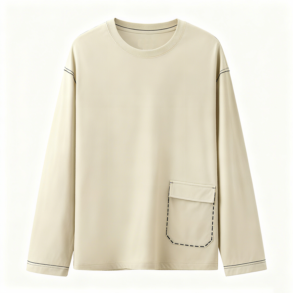 100% Cotton Long Sleeve Tee for Spring: Effortless Comfort & Style