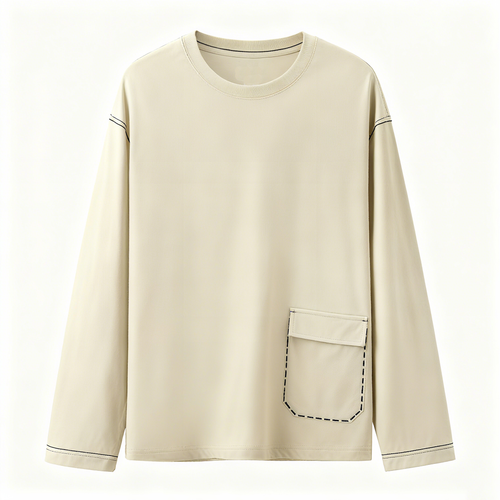 100% Cotton Long Sleeve Tee for Spring: Effortless Comfort & Style