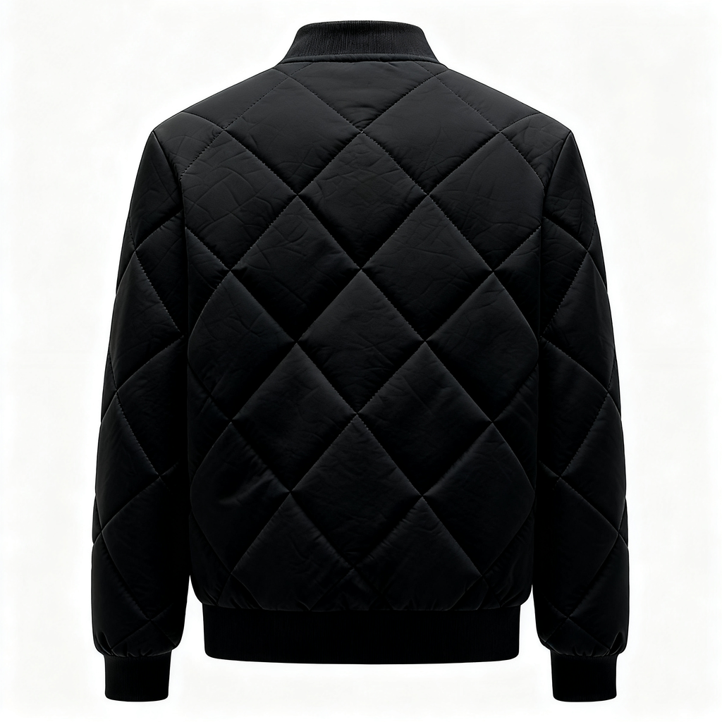 Men's Quilted Bomber Jacket - A Fashion-Forward Essential for Cold Days
