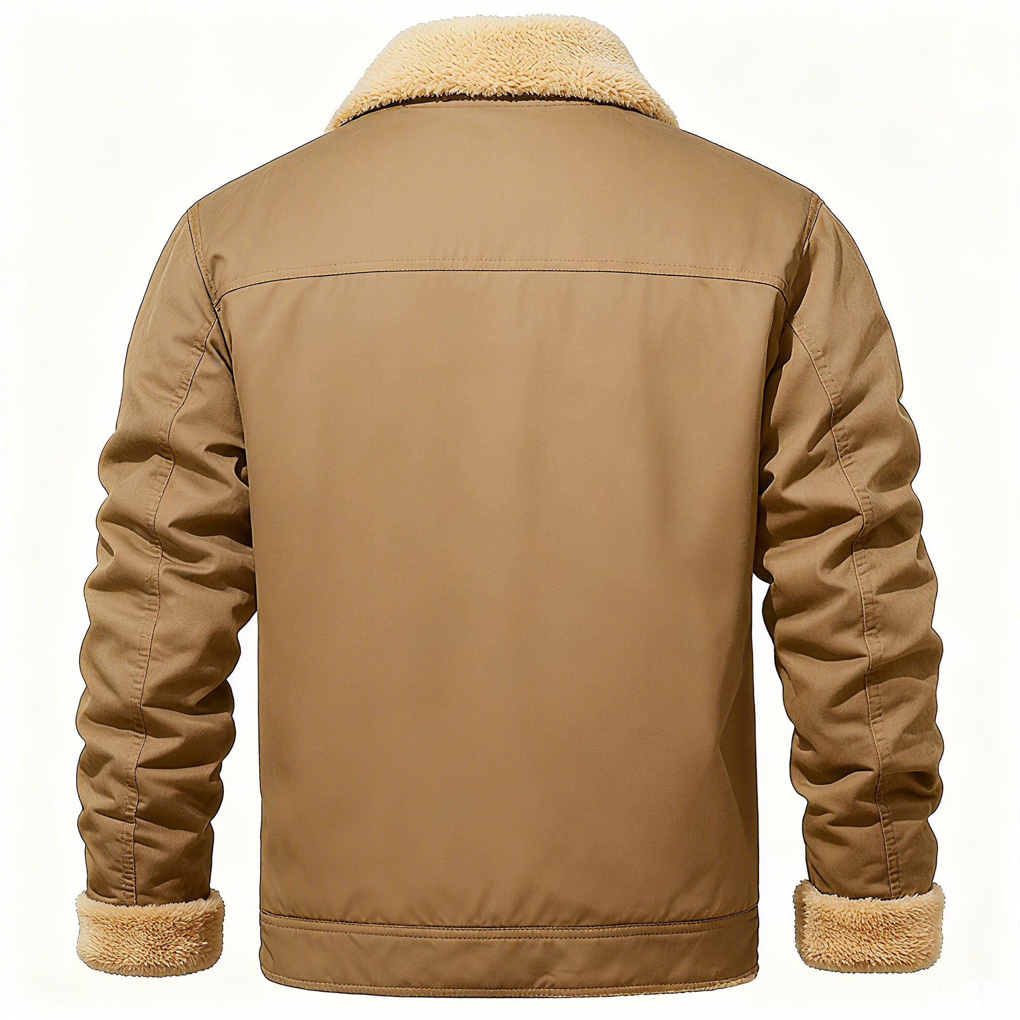 Men's Sherpa-Lined Casual Jacket - Vintage Style & Ultimate Warmth for Winter Adventures & Daily Wear