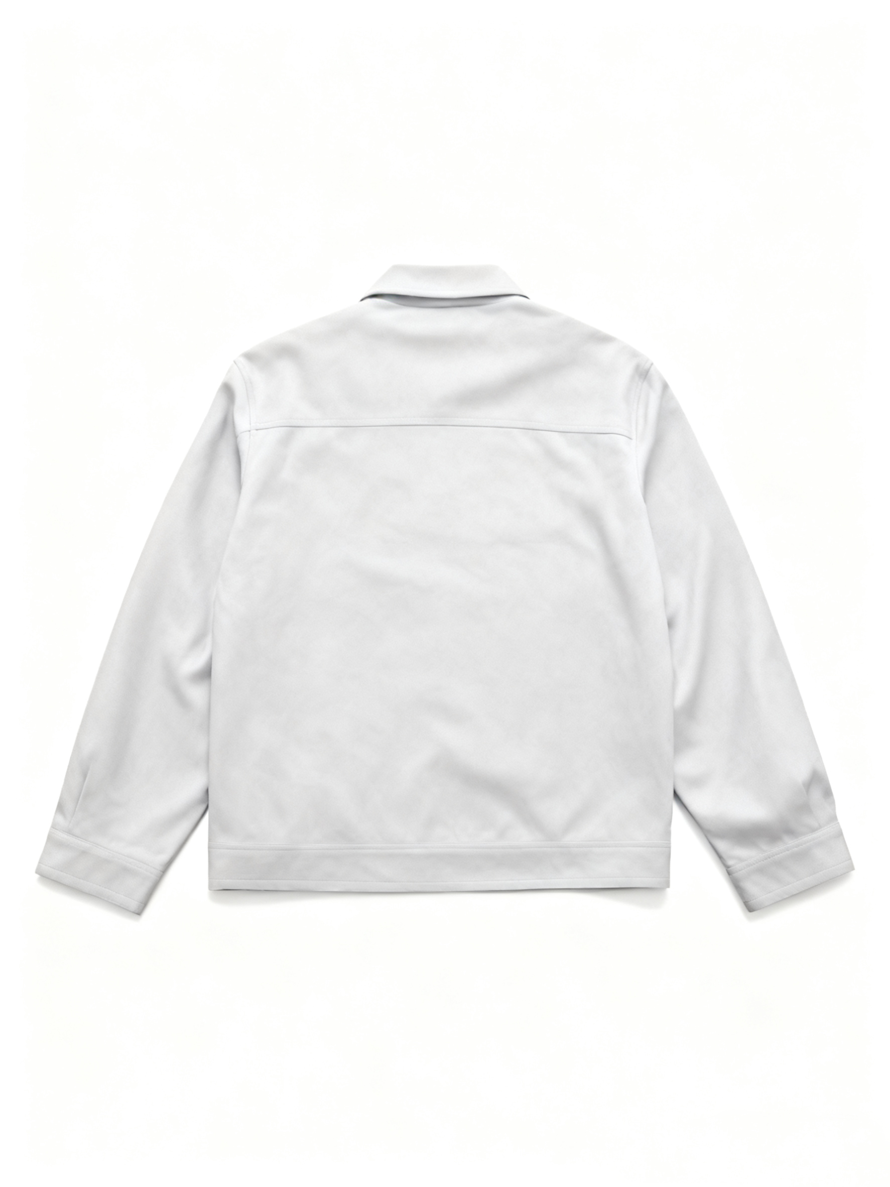 Men's Light Gray Suede-Like Casual Jacket - Classic Button-Down Trucker Jacket with Utility Pockets for Daily, Street & Smart-Casual Looks