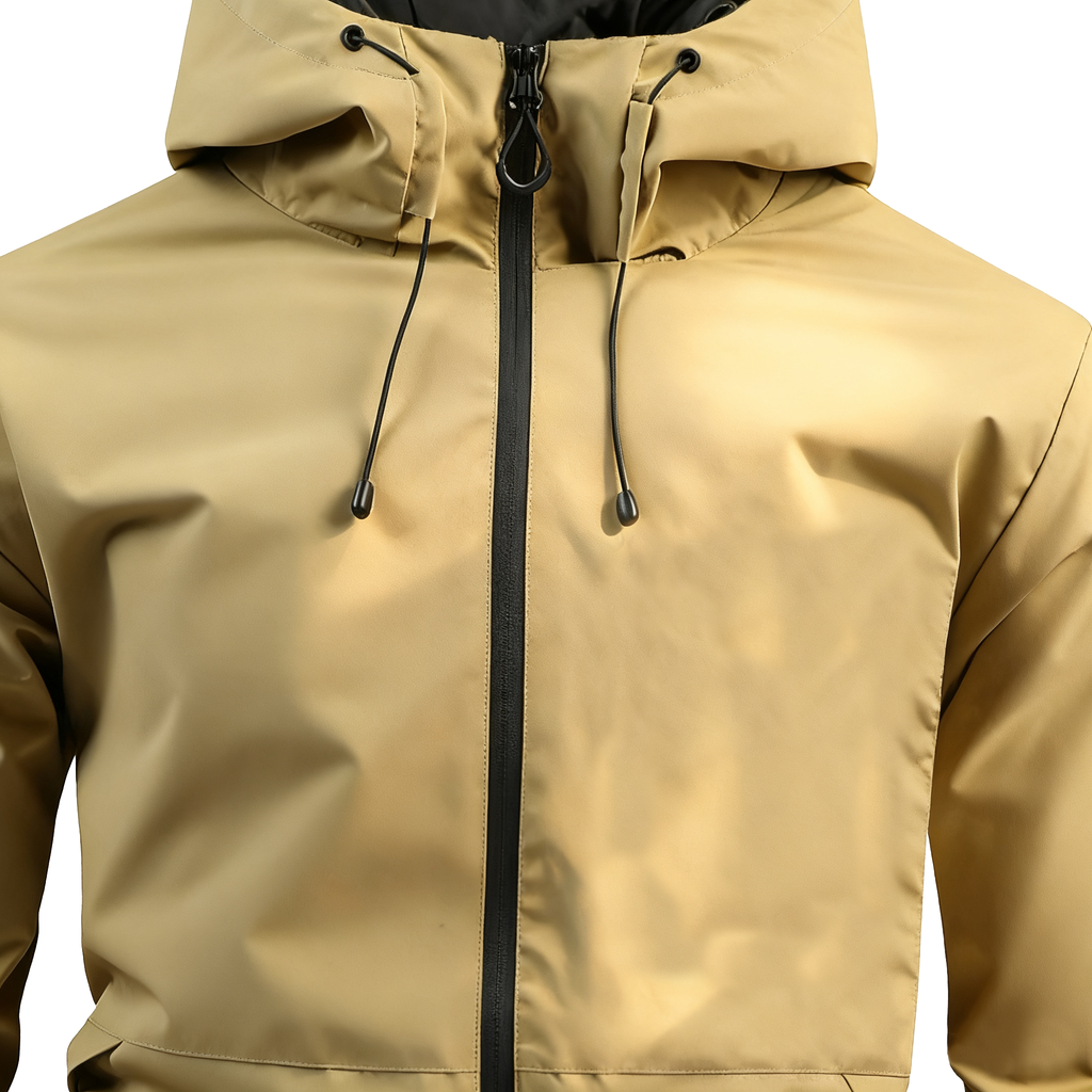 Men's Waterproof 100% Polyester Rain Jacket – Your Essential for Outdoor & Urban Adventures