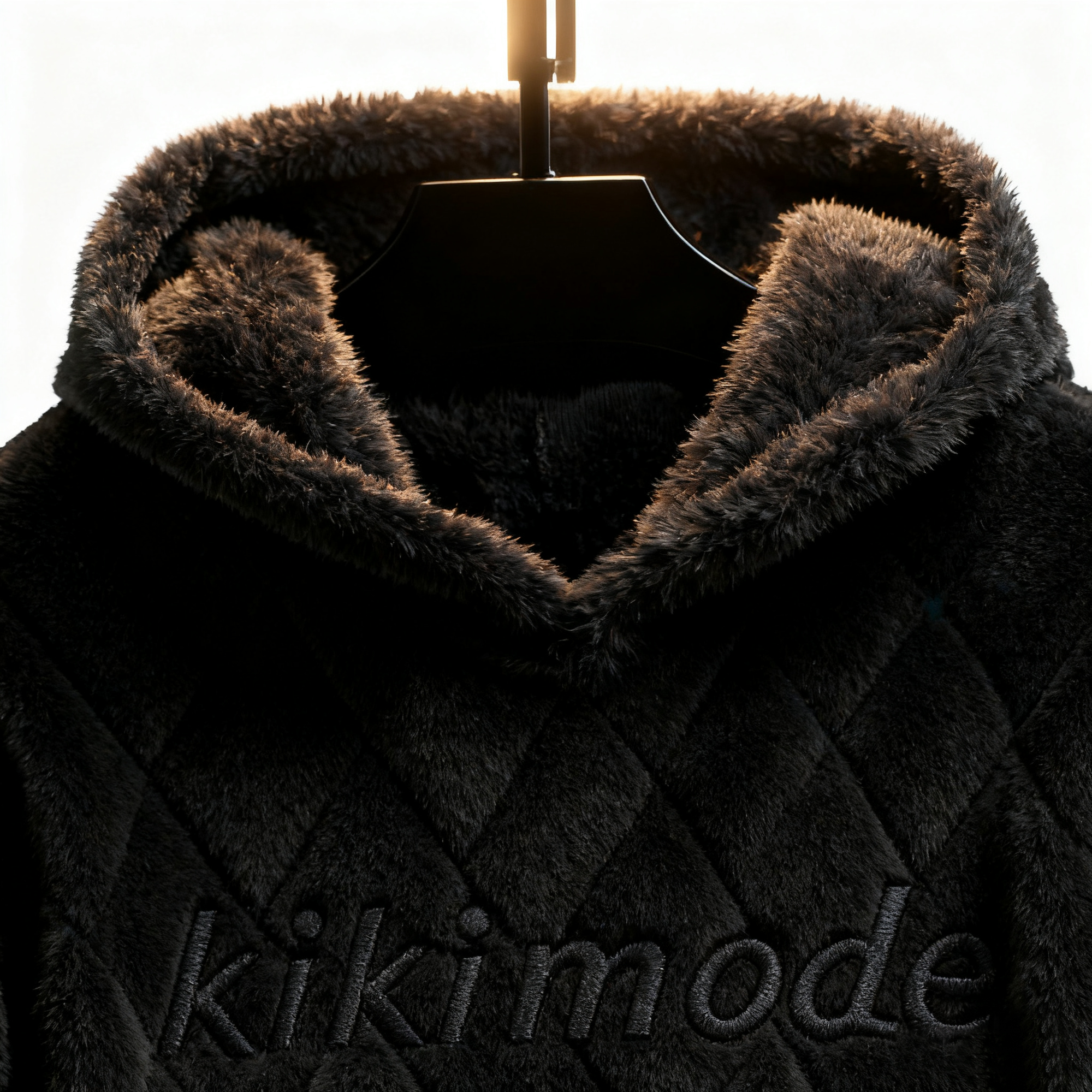 Kikimode Plush Fleece Hoodie - Ultra-Soft 100% Polyester Pullover for Cozy Winter & Leisure