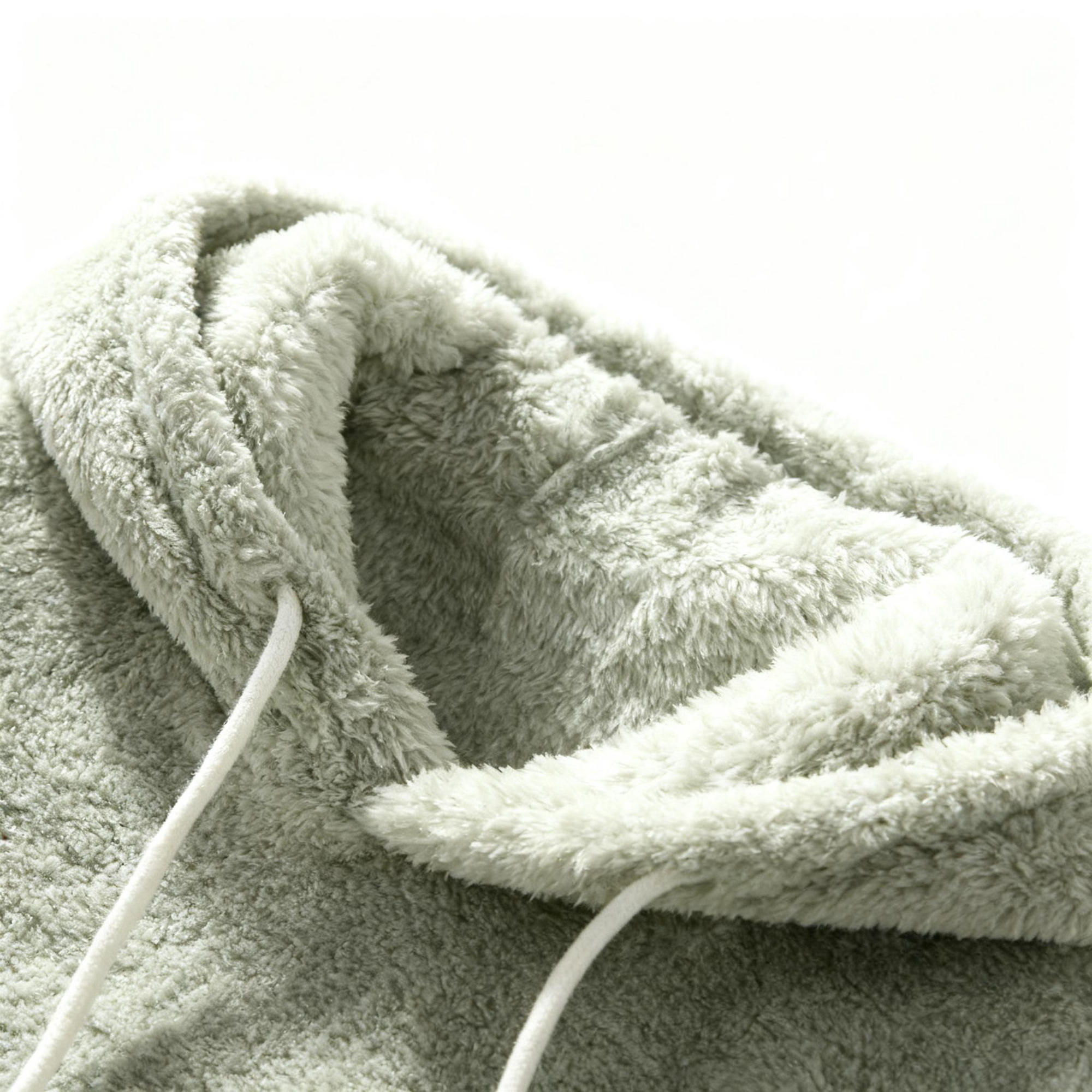 Men's Light Gray Fuzzy Hoodie - Ultimate Comfort & Cozy Style for Chilly Days