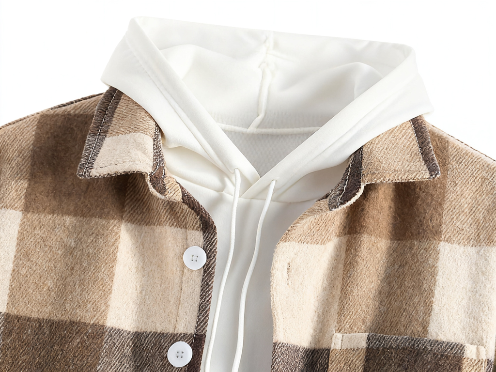 Men's Plaid Shacket and Hoodie Set: Effortless Style for Casual & Trendy Looks