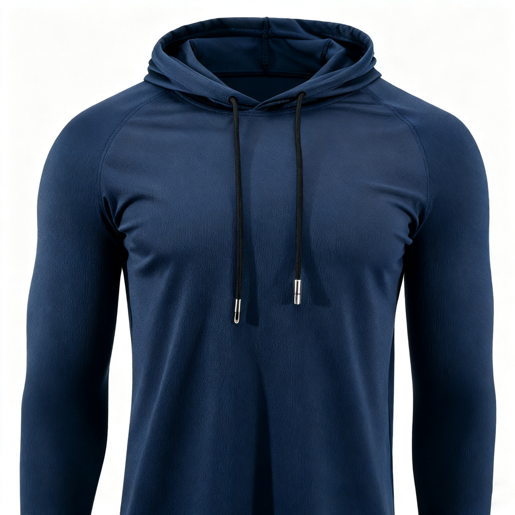 Men's Navy Athletic Hoodie - The Ultimate Blend of Performance & Casual Style