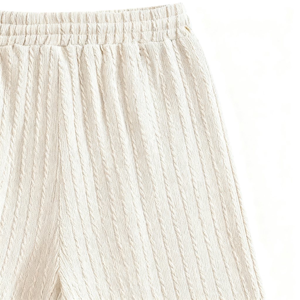 Men's Textured Knit Casual Shorts: Stylish, Comfortable & Versatile for Leisure, Home & Outdoor Moments