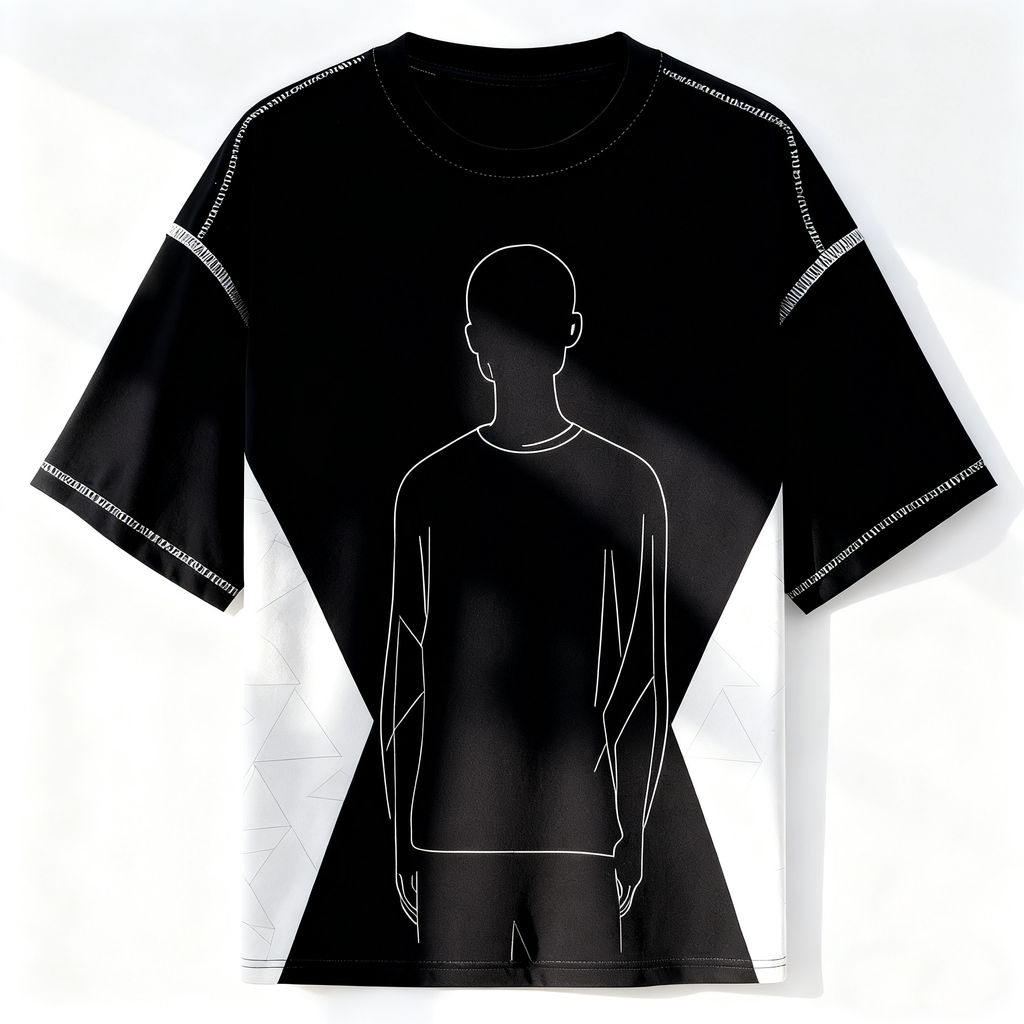 Men's Artistic Graphic T-Shirt - Modern Street Style with Bold Visual Impact