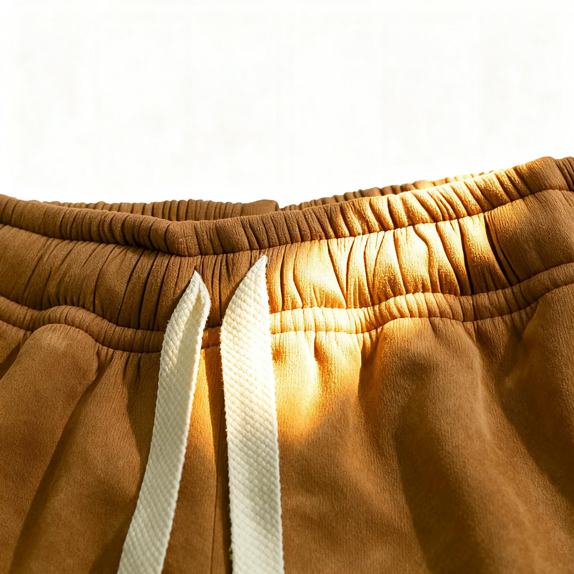 Men's Tan Wool-Blend Shorts - Retro Style with Luxe Comfort for Casual & Stylish Looks