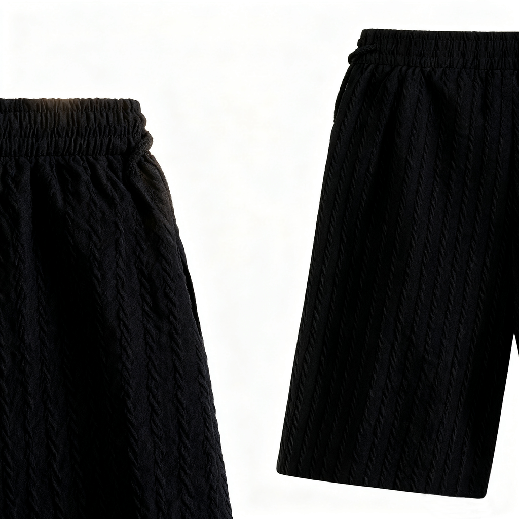 Men's Textured Casual Shorts - Elevate Your Leisure Look with Stylish Comfort
