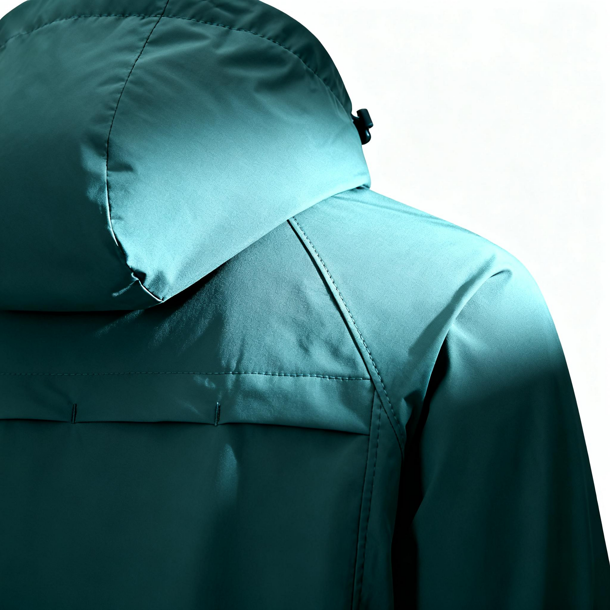 Men's Teal Waterproof Windproof Jacket - Hooded Outdoor Raincoat for Hiking, Travel & All-Weather Adventures
