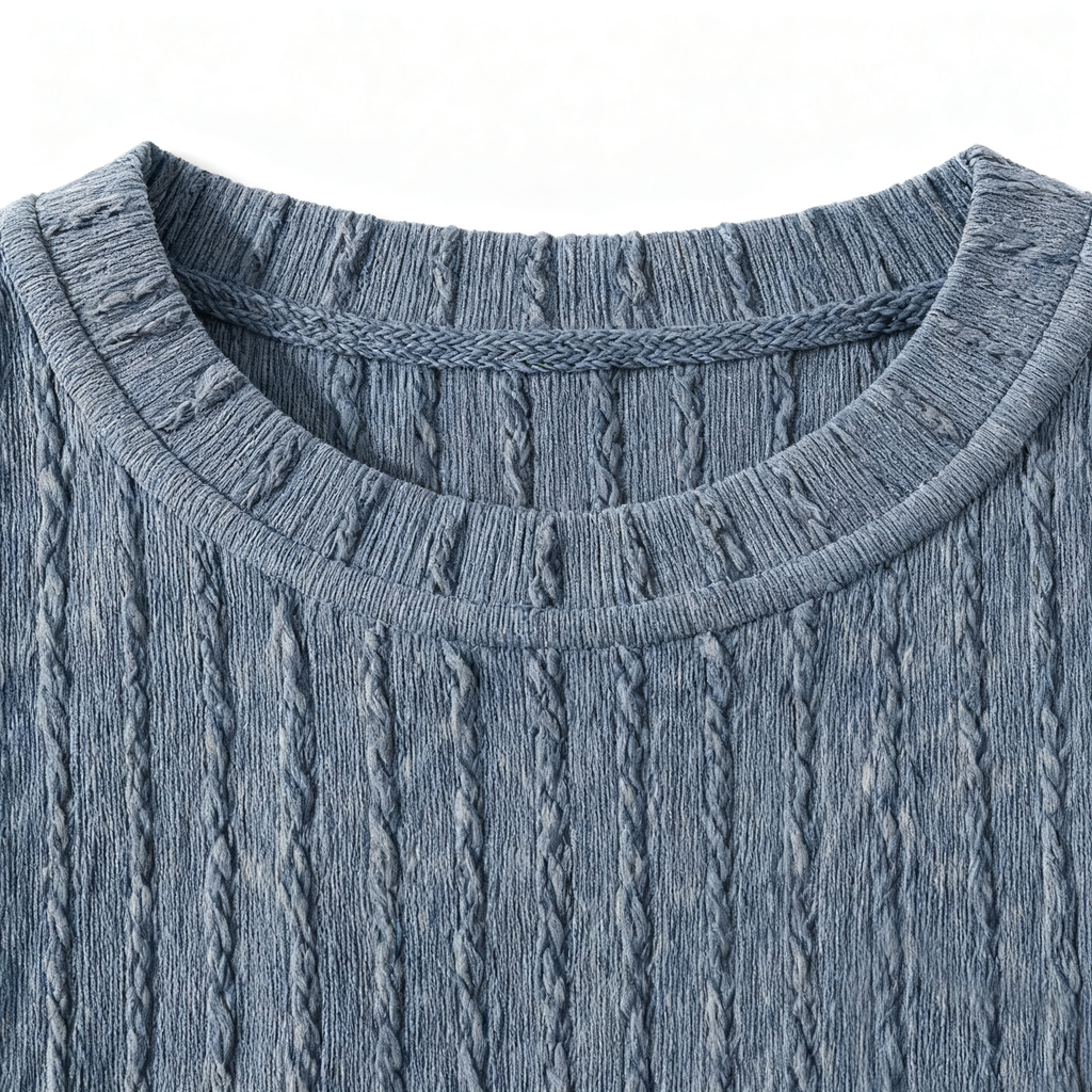 Men's Textured Oversized Short-Sleeve T-Shirt: A Fusion of Unique Knit Aesthetics, Comfort, and Versatile Style for Daily Wear