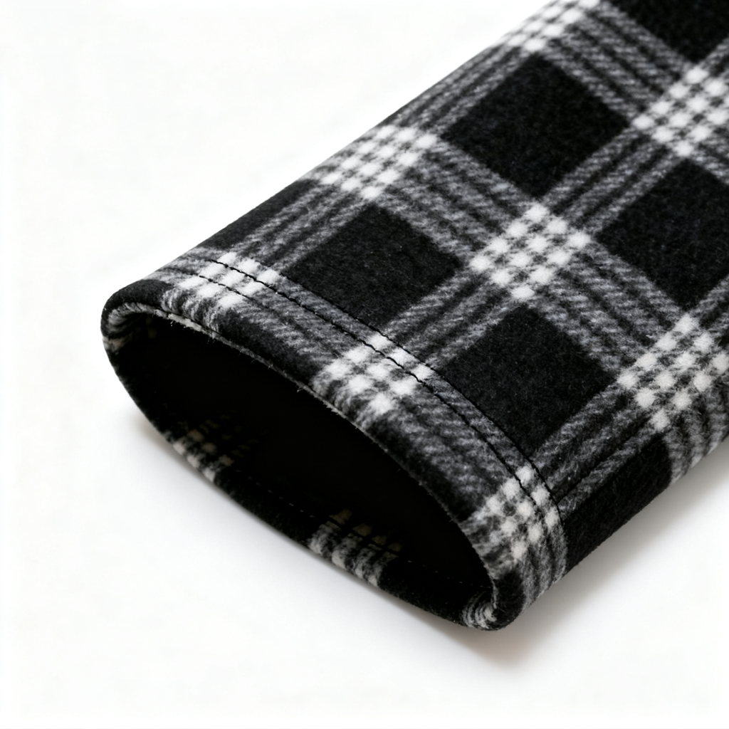 Black & White Plaid Wool-Blend Trench Coat: Retro-Chic Style & Timeless Versatility