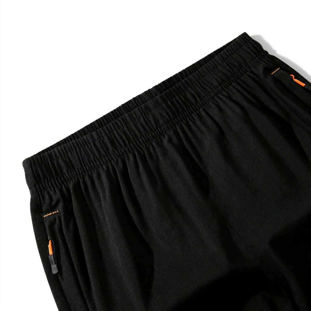 Men's Black Athletic Shorts with Zipper Pockets - Versatile Performance Shorts for Workout, Running, Gym & Casual Daily Wear