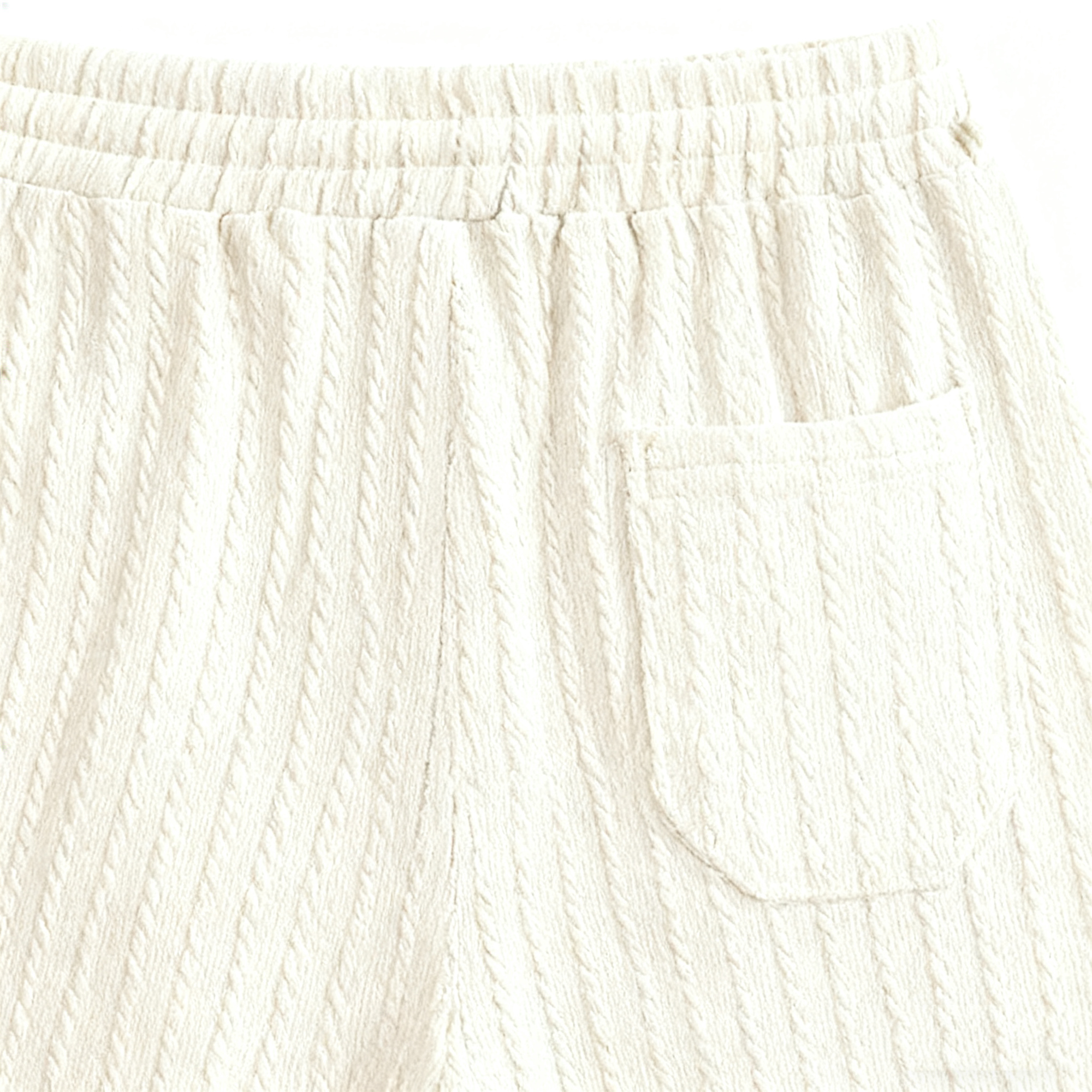 Men's Textured Knit Casual Shorts: Stylish, Comfortable & Versatile for Leisure, Home & Outdoor Moments