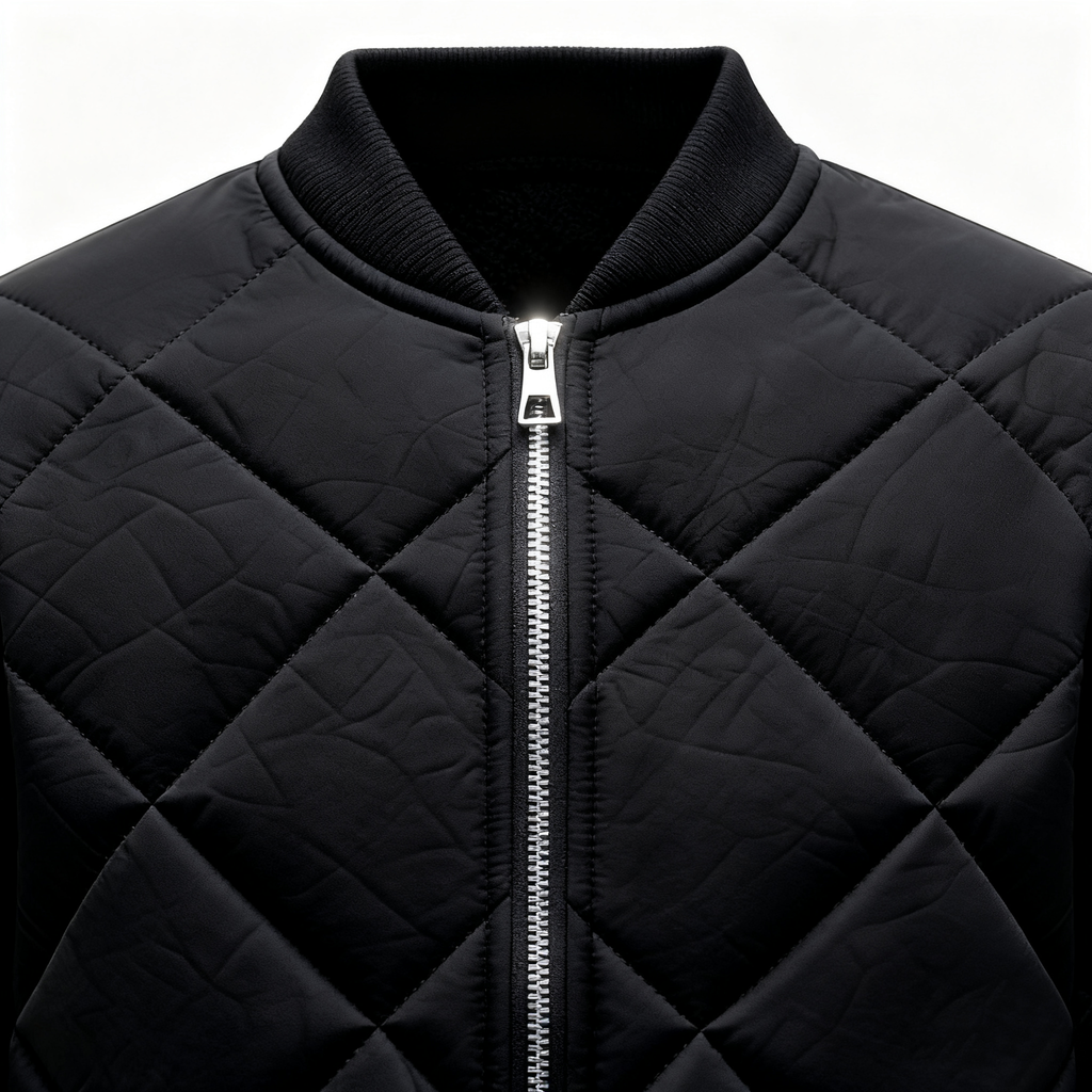 Men's Quilted Bomber Jacket - A Fashion-Forward Essential for Cold Days