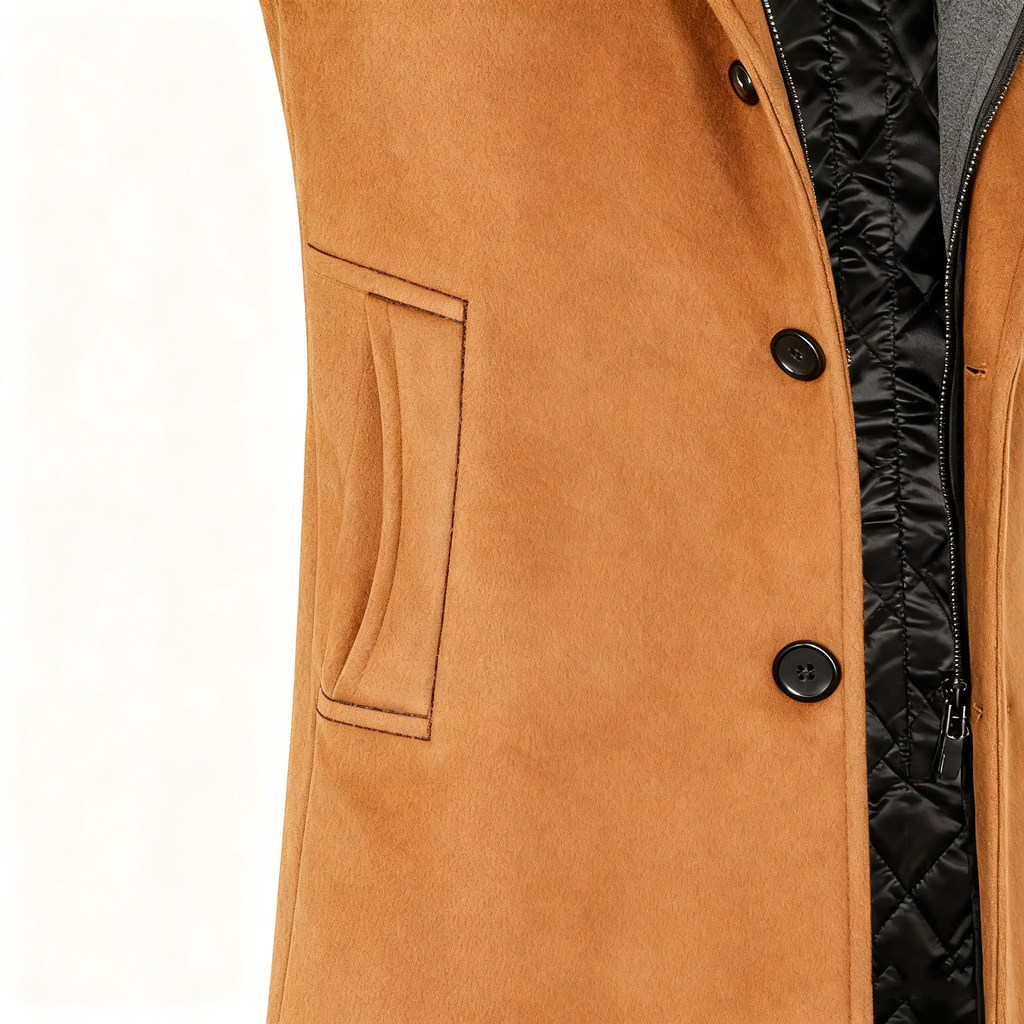 Men's Wool-Blend Trench Coat with Detachable Hood - Redefine Winter Fashion with Unparalleled Style & Functionality