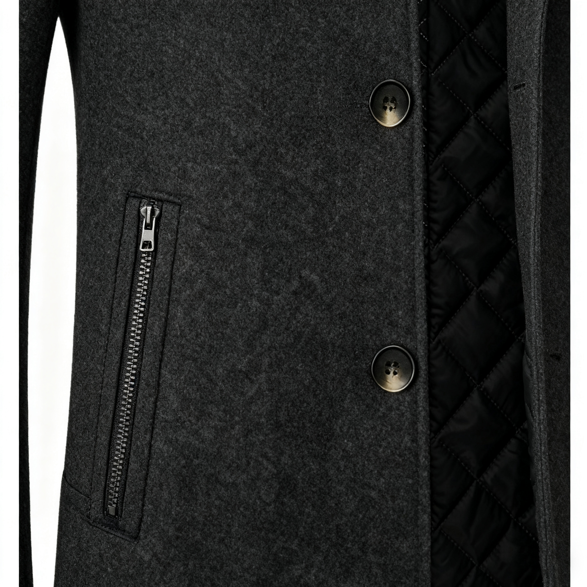 Men's Wool Blend Coat - Sophisticated Warmth for the Modern Gentleman