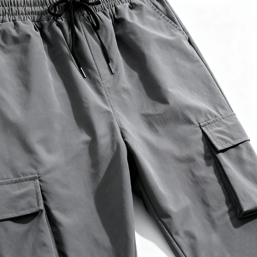 Men's Grey Casual Set - Jacket & Cargo Pants Combo for Effortless Street Style & Daily Comfort