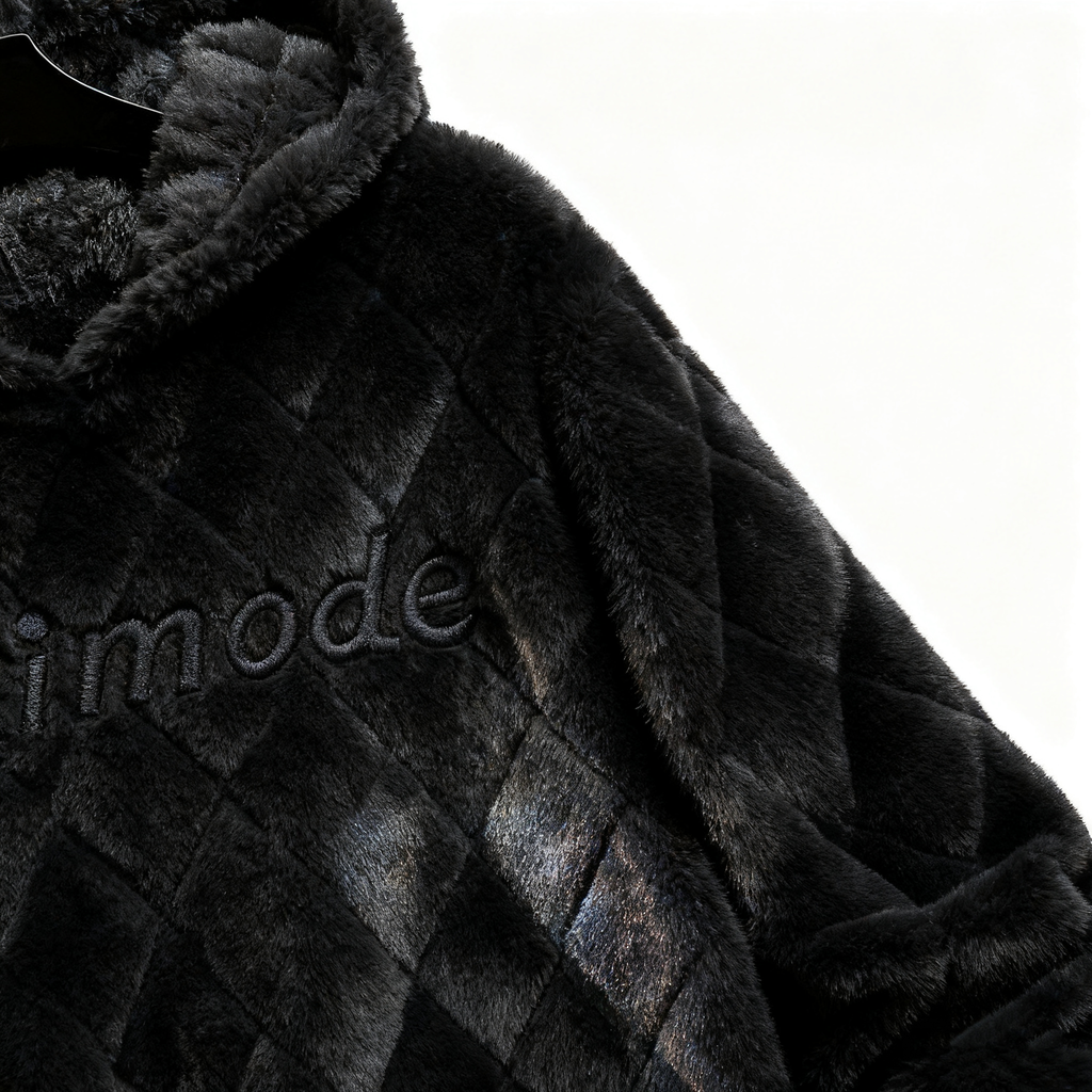 Kikimode Plush Fleece Hoodie - Ultra-Soft 100% Polyester Pullover for Cozy Winter & Leisure