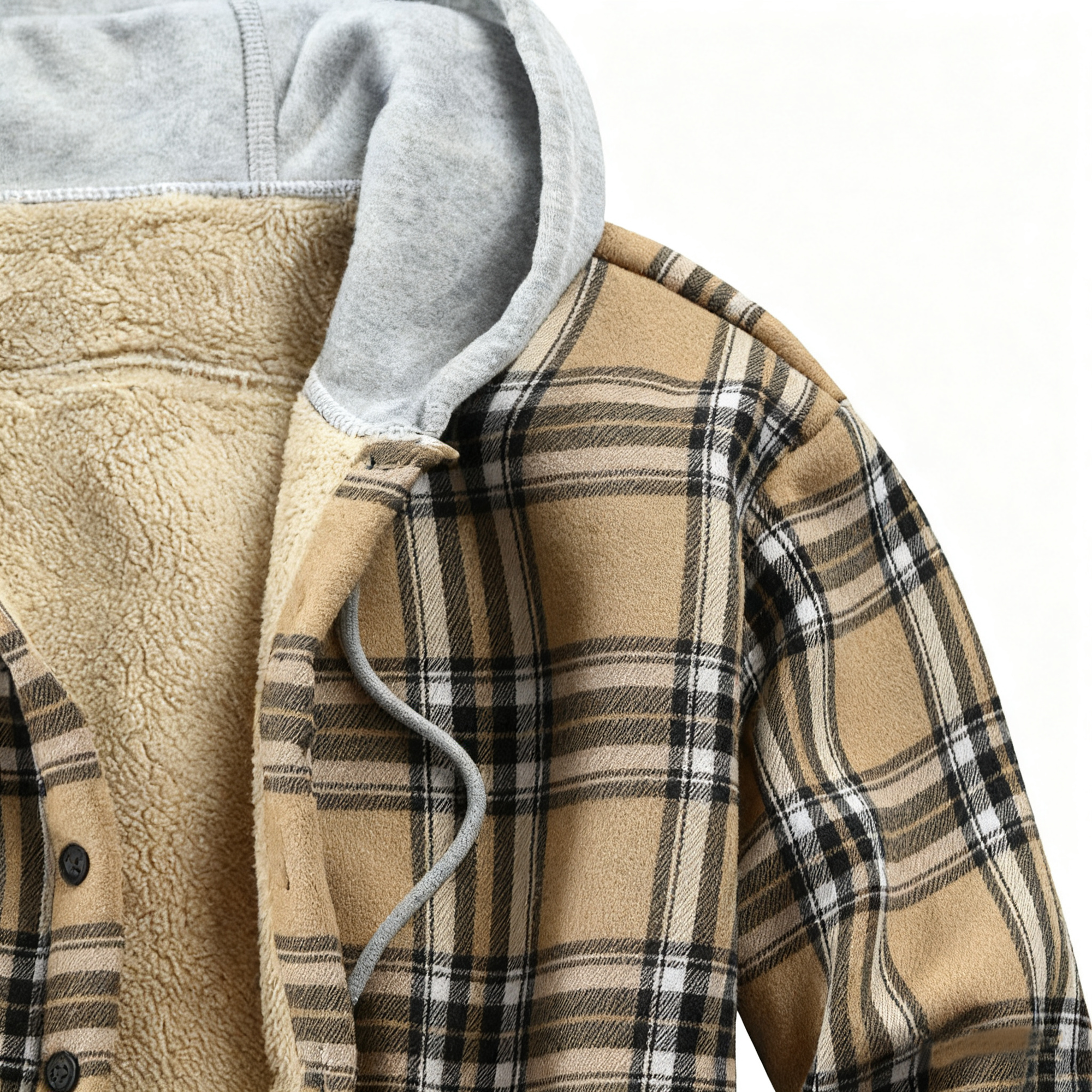 Men's Plaid Hooded Coat - Retro Aesthetics & Cozy Comfort for Effortless Casual Styling