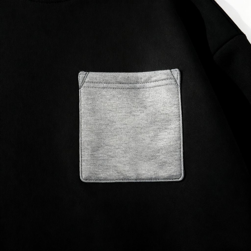 Men's Black & Gray Casual Loungewear Set - Effortless Style & Cozy Comfort for Everyday Wear