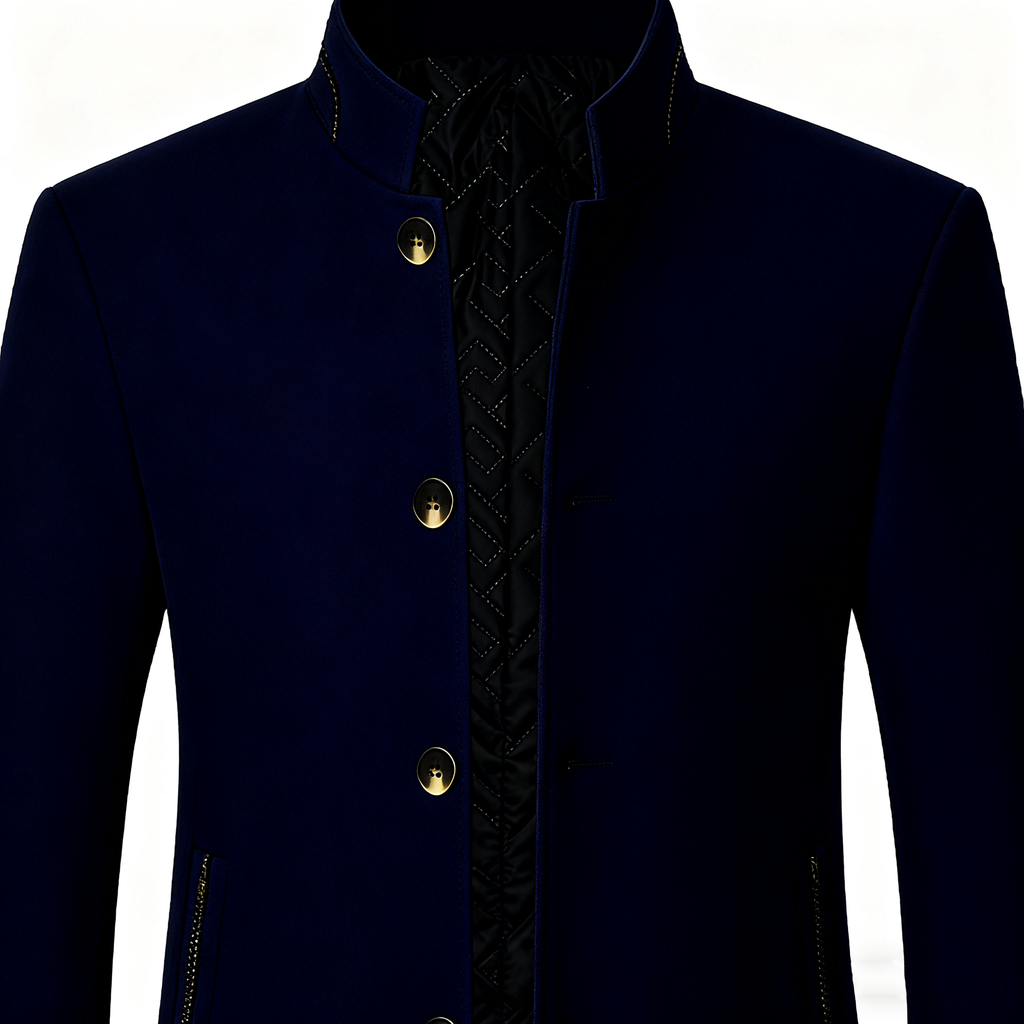 Men's Stand Collar Dress Jacket - A Perfect Blend of Classic Elegance & Modern Versatility