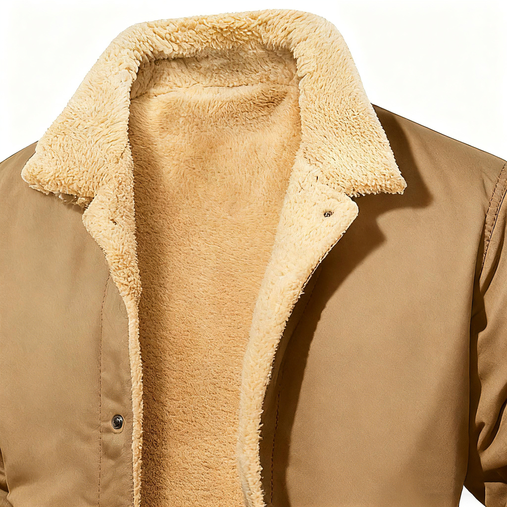 Men's Sherpa-Lined Casual Jacket - Vintage Style & Ultimate Warmth for Winter Adventures & Daily Wear