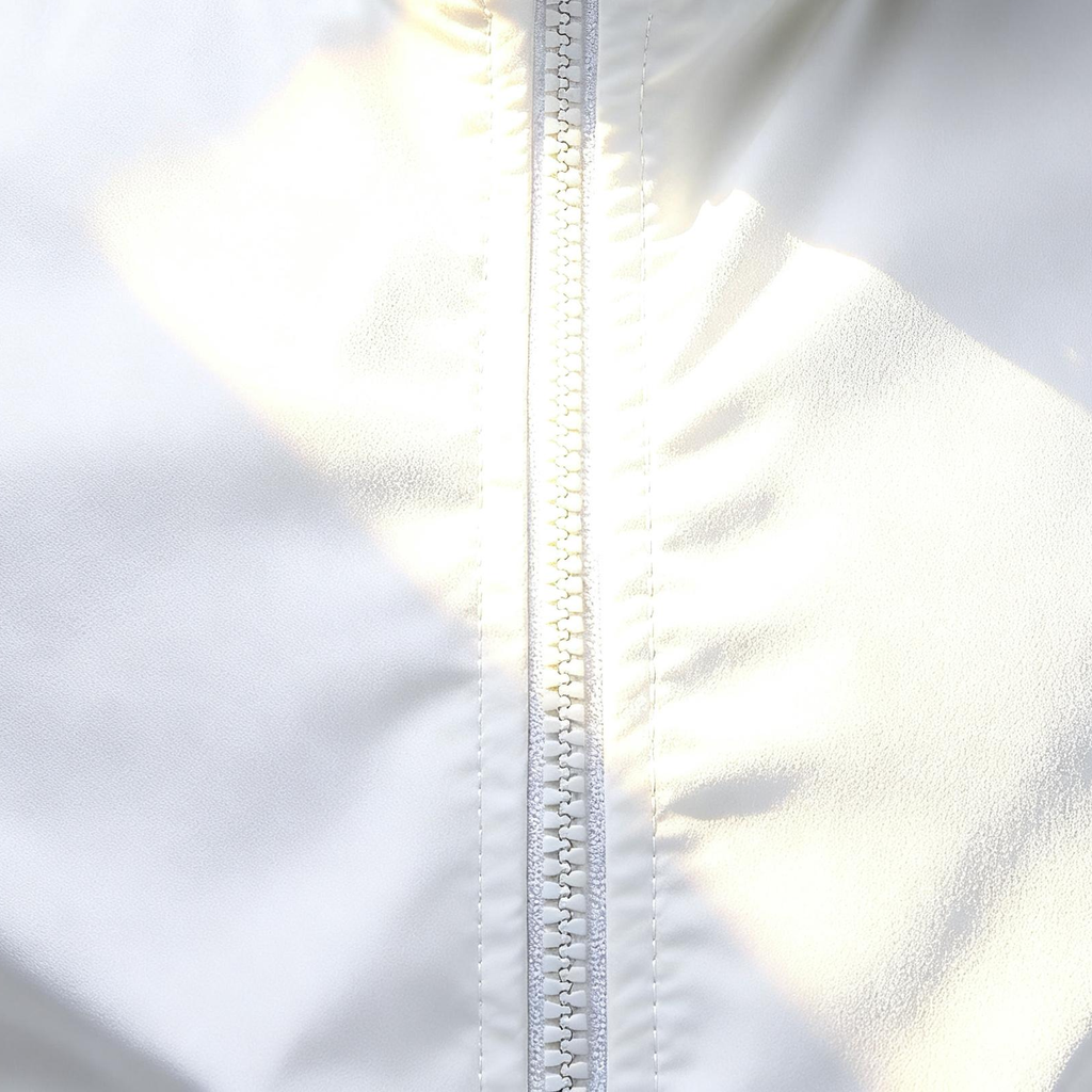 Men's White Sport Jacket with Contrast Trim - Blend of Athletic Style & Daily Versatility