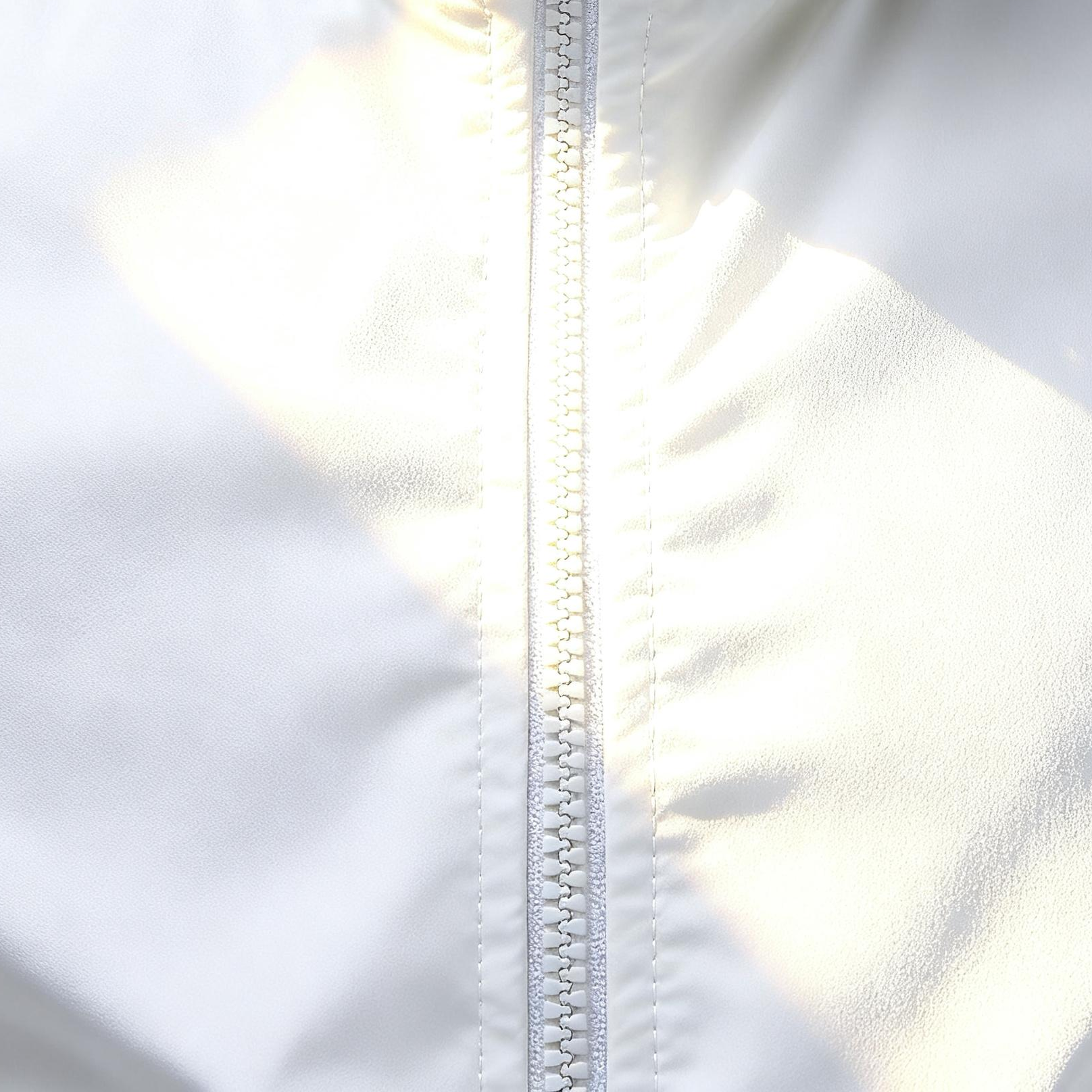 Men's White Sport Jacket with Contrast Trim - Blend of Athletic Style & Daily Versatility