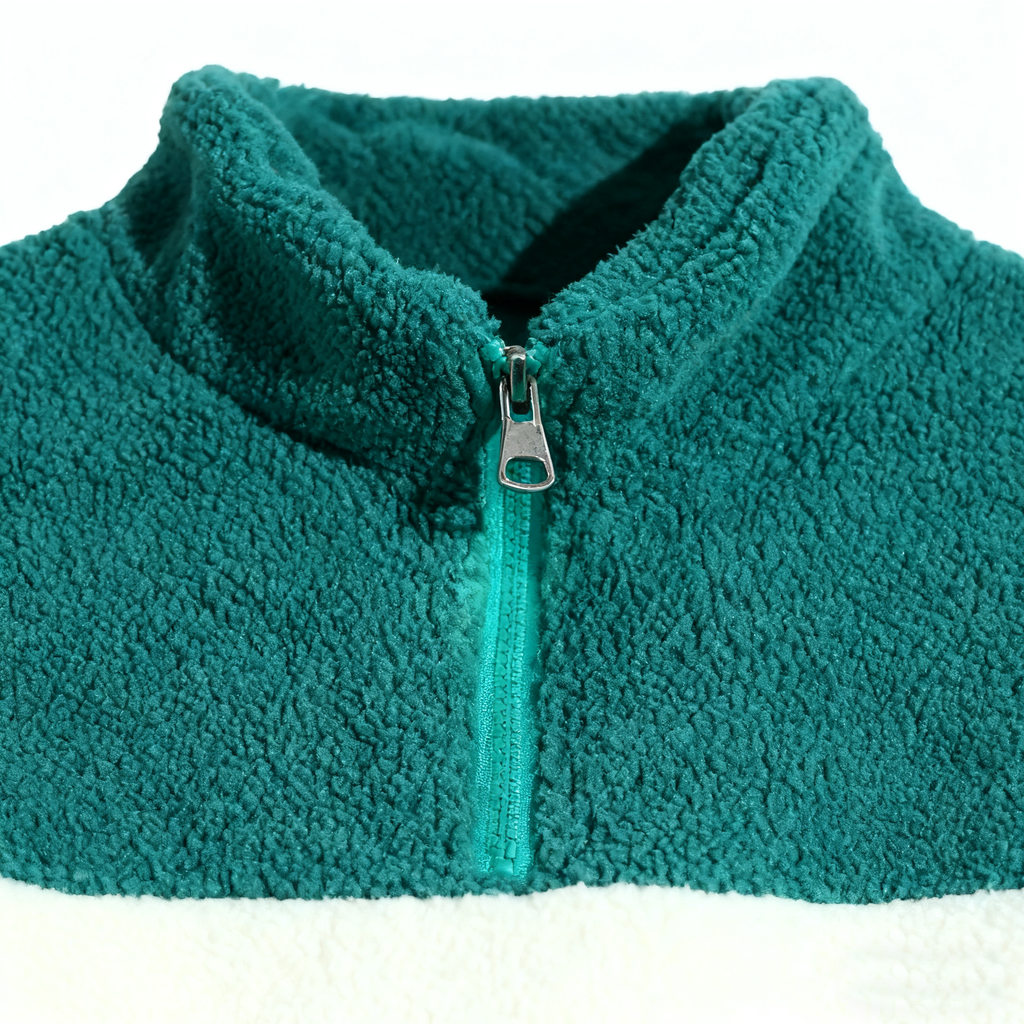 Men's Color-Block Fleece Pullover: Embrace Warmth & Style in Casual Comfort