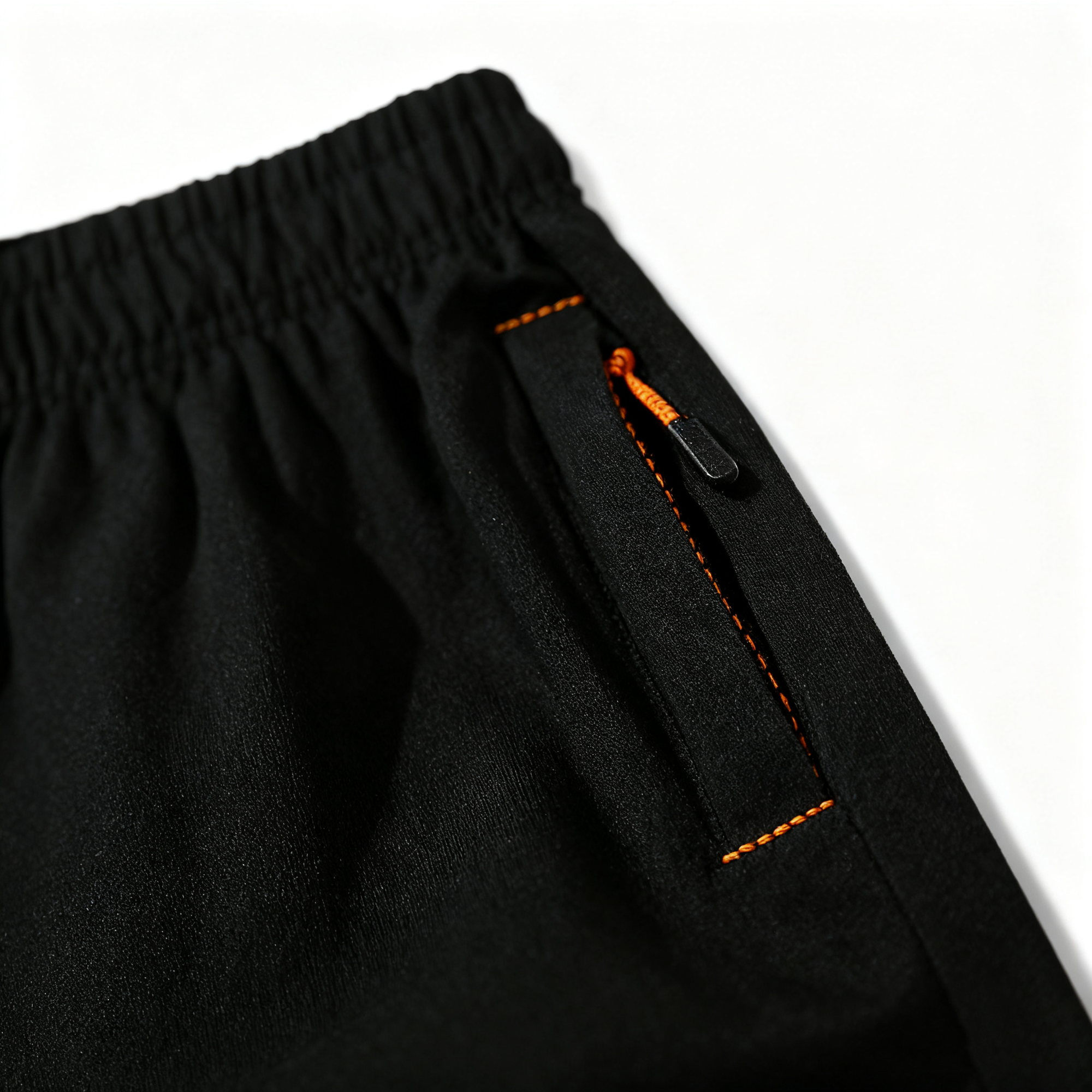 Men's Black Athletic Shorts with Zipper Pockets - Versatile Performance Shorts for Workout, Running, Gym & Casual Daily Wear