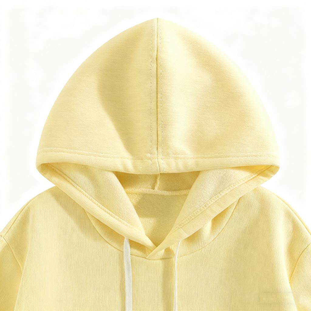 Men's Light Yellow Hoodie - Classic Casual Pullover with Kangaroo Pocket for Daily Wear, Street Style & Lounge Comfort