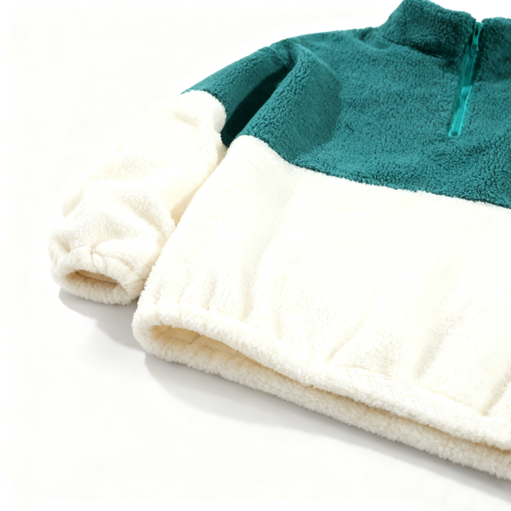 Men's Color-Block Fleece Pullover: Embrace Warmth & Style in Casual Comfort