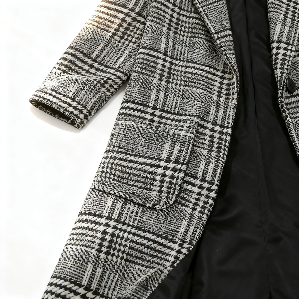 Men's Plaid Trench Coat - Timeless Sophistication & Modern Versatility for Every Occasion