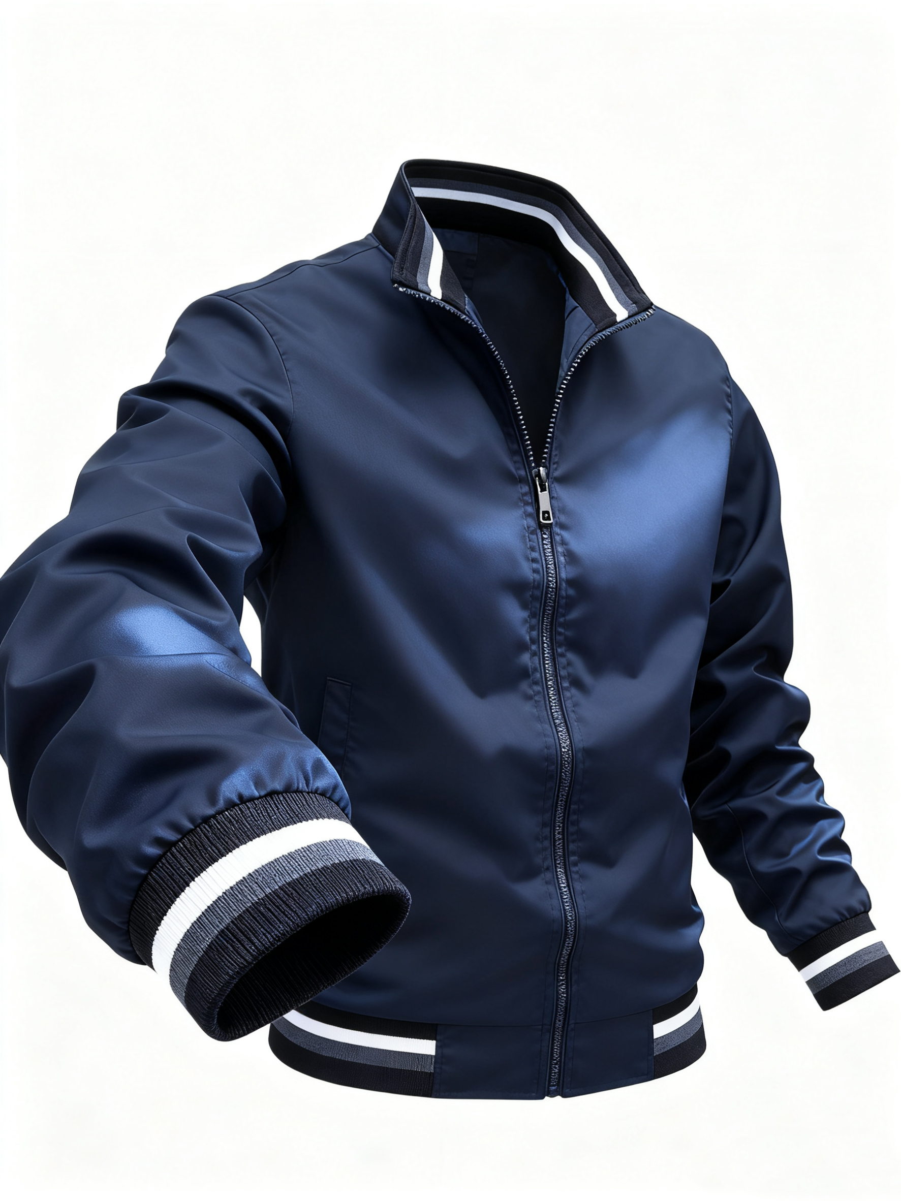 Men's Navy Sport Jacket - Classic Athletic Style & Versatile Comfort for Active & Casual Lifestyles