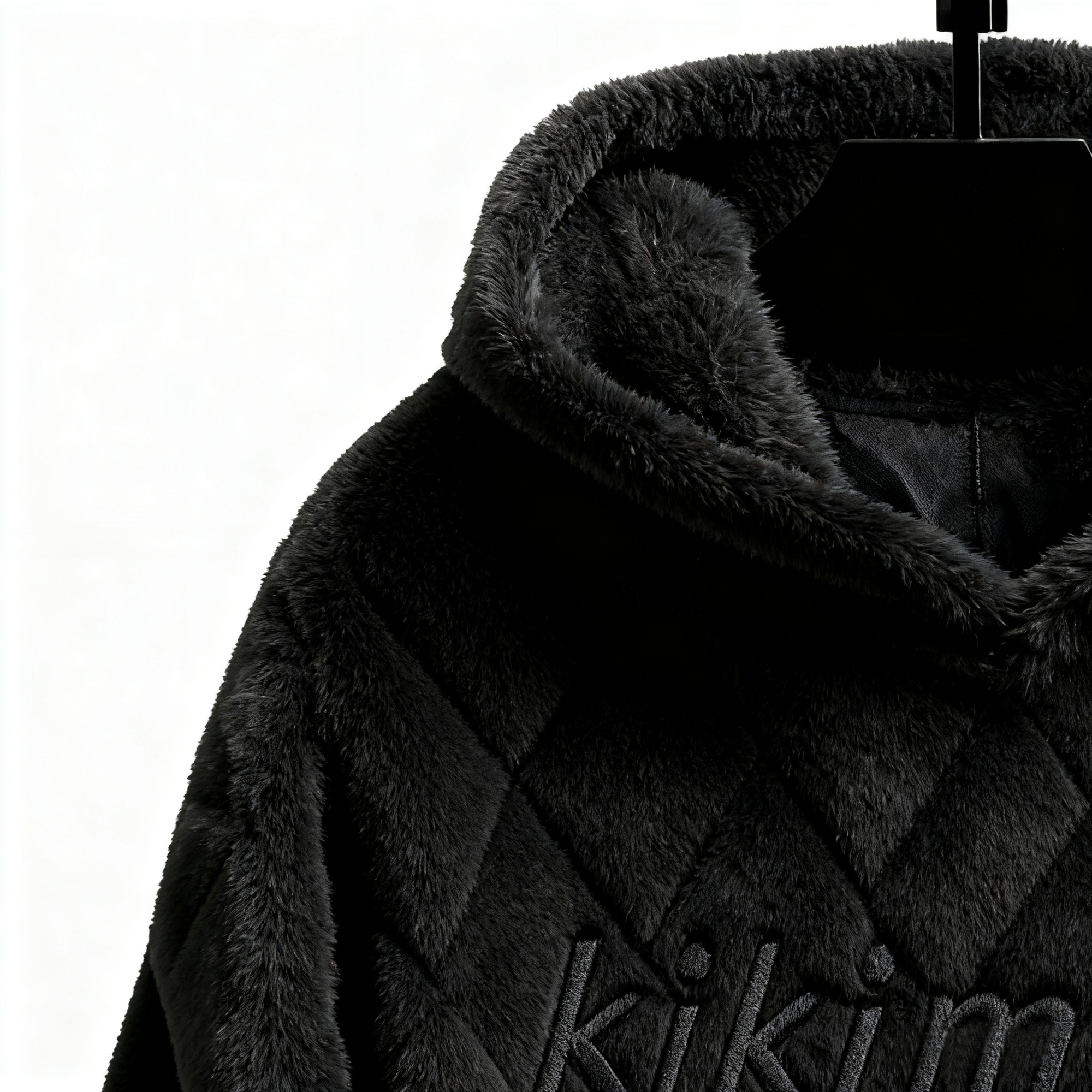 Kikimode Plush Fleece Hoodie - Ultra-Soft 100% Polyester Pullover for Cozy Winter & Leisure