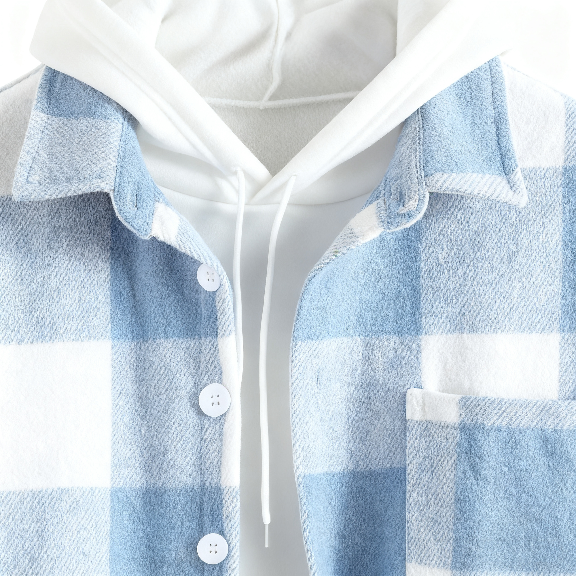 Men's Plaid Shirt & Hoodie Set – The Ultimate Layered Look for Effortless Street Style & Cozy Comfort